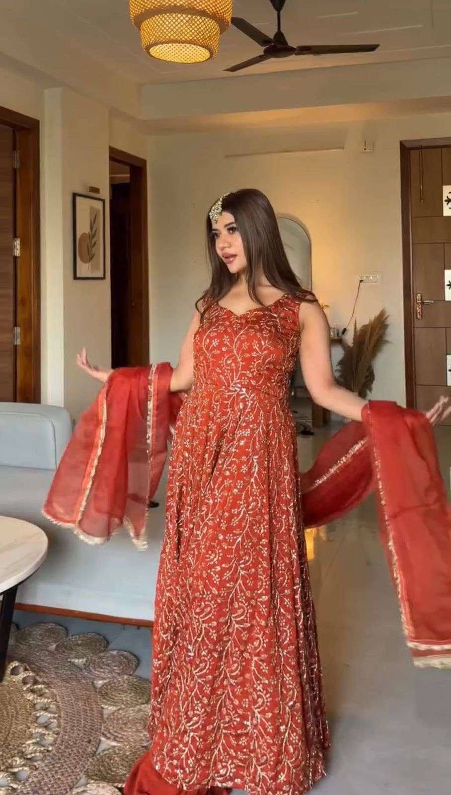 1610 HIT COLOUR BY ASLIWHOLESALE FAUX GEORGETTE THREAD WITH SEQUNCE WORK DRESSES - 00241