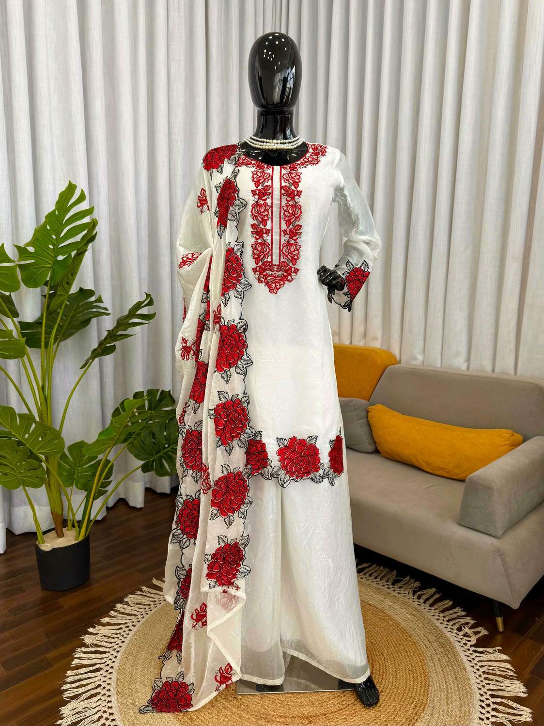 6007 HIT COLOUR BY ASLIWHOLESALE FENDY SILK STITCHED DRESSES - 00242