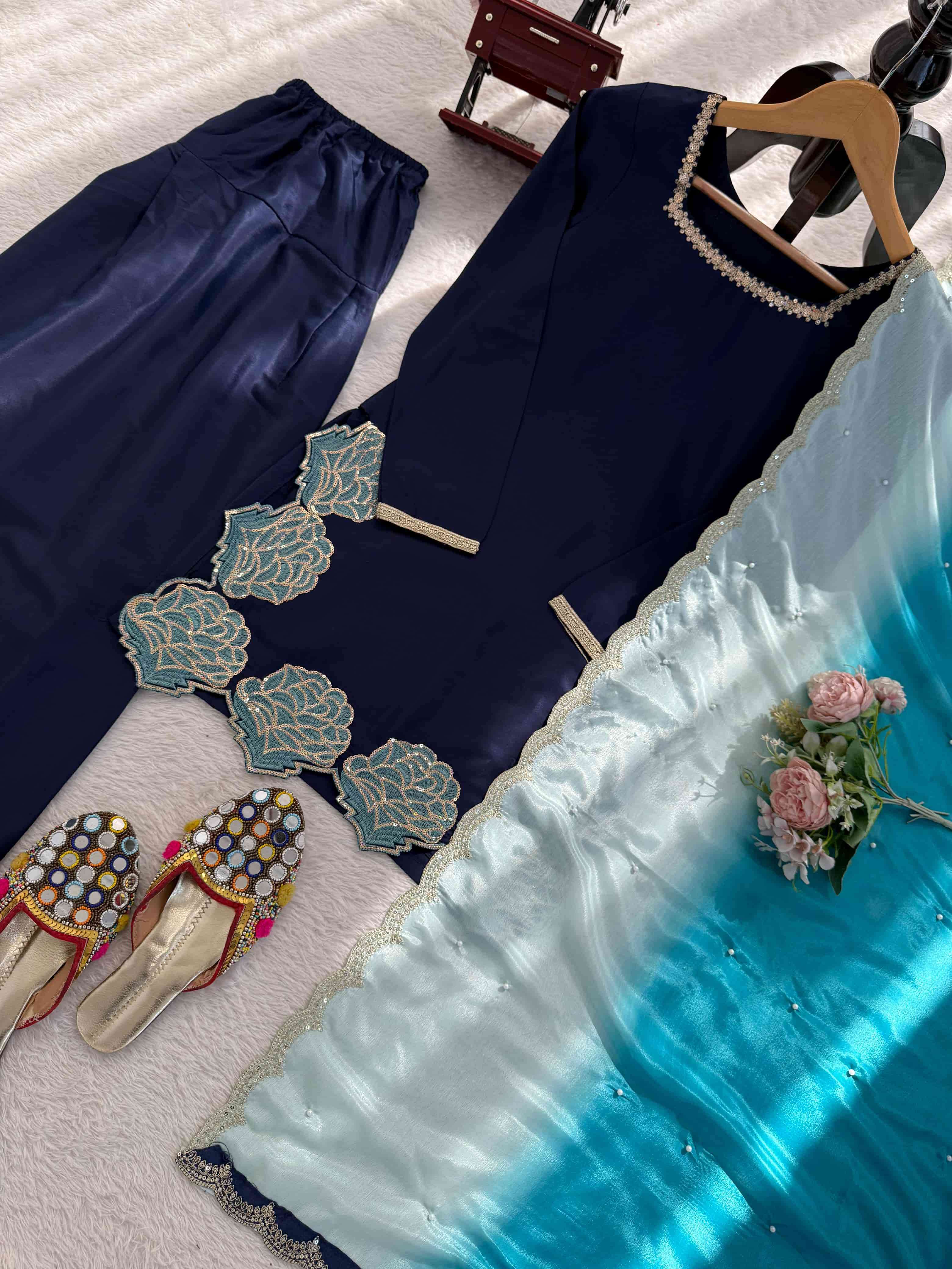 6016 HIT COLOUR BY ASLIWHOLESALE CREPE SILK STITCHED THREAD WITH SEQUNCE DRESSES - 00242