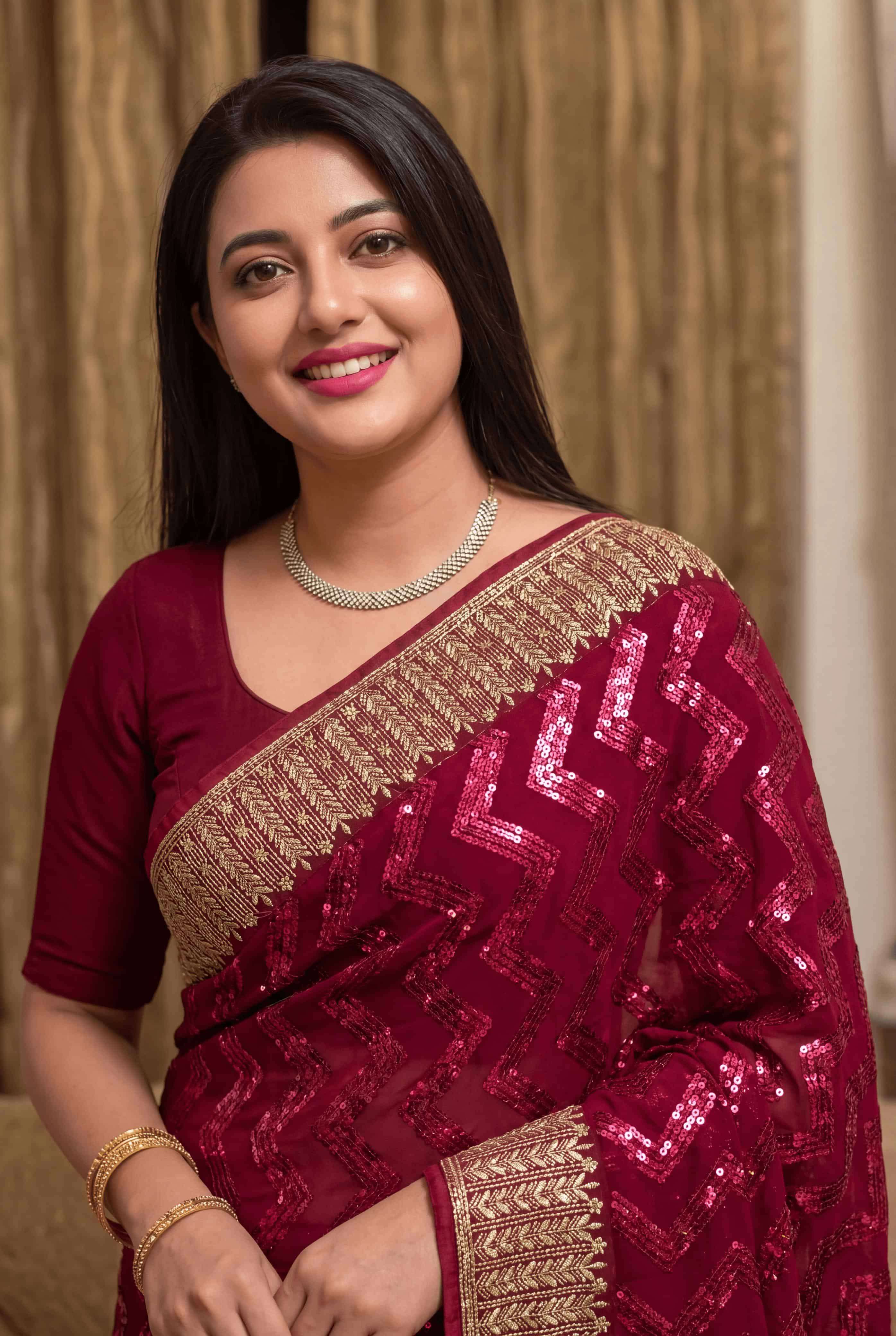 6304 COLOUR BY ASLIWHOLESALE FANCY SEQUNCE WORK WITH ZARI WORK SAREES - 00103