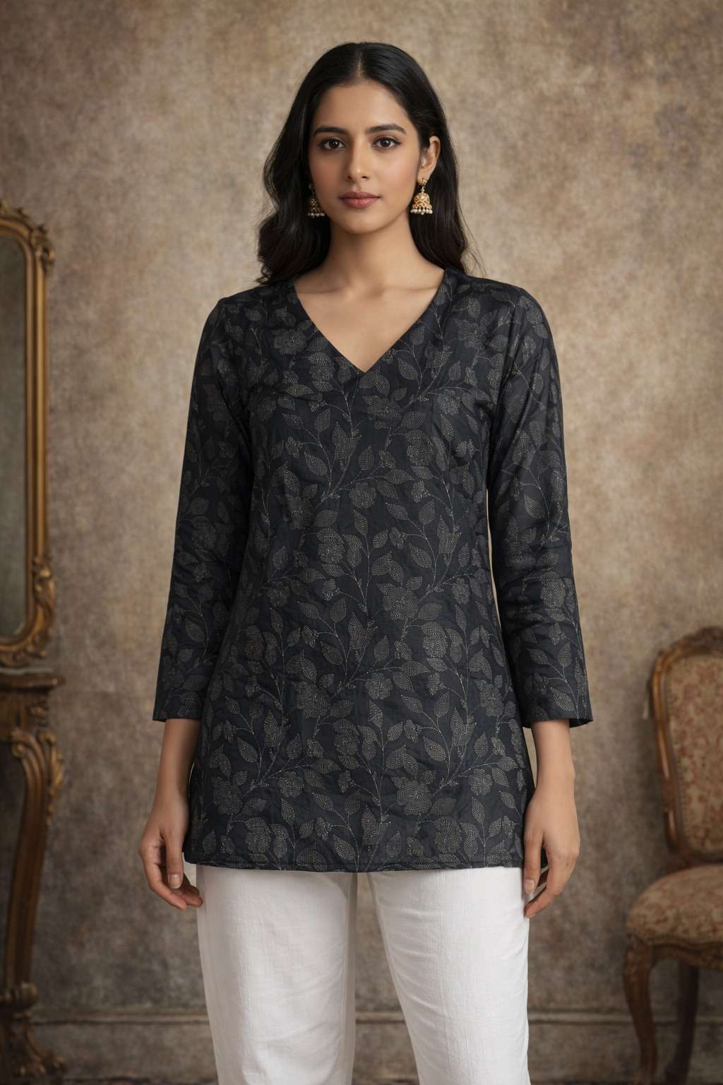 AAWIYA RJ-5 MUSLIN STITCHED DIGITAL PRINTED KURTIS-00060