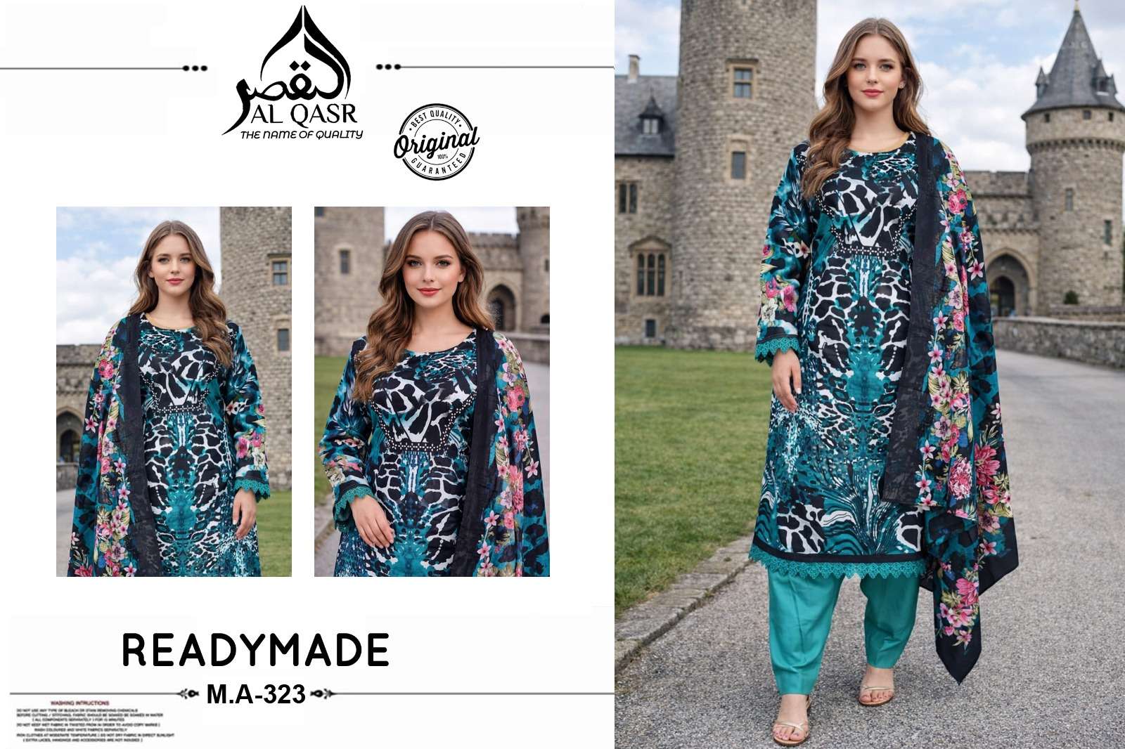 AL-QASR MA-323 LAWN COTTON PRINTED STITCHED PAKISTANI DRESSES-00245