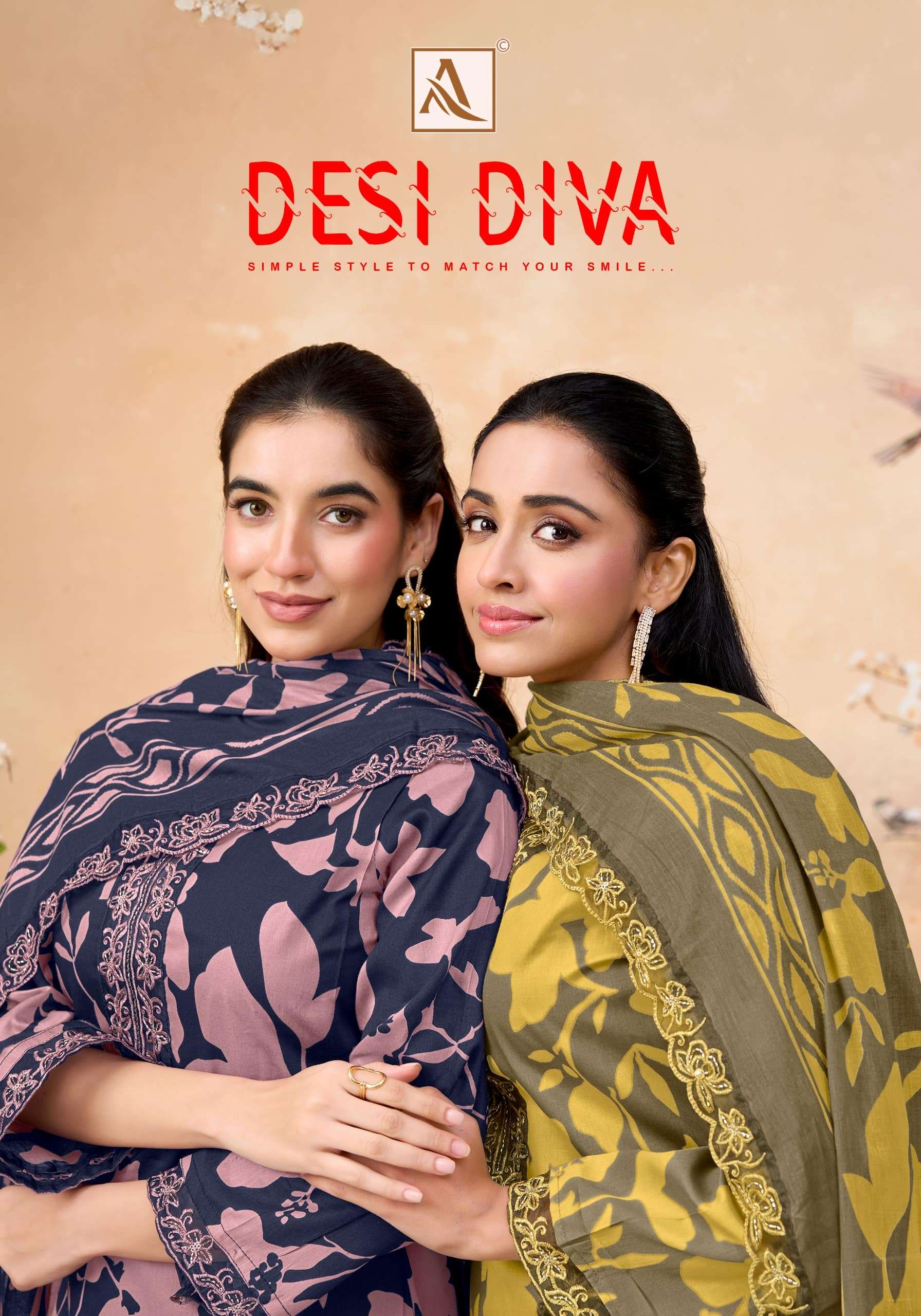 ALOK SUIT DESI-DIVA 01 TO 04 SERIES PREMIUM COTTON PRINTED PUNJABI SUIT SET-00201