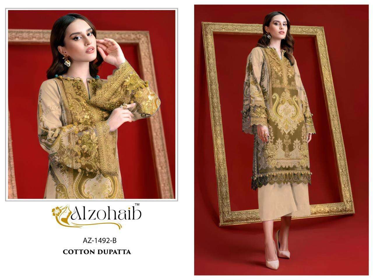 ALZOHIAB AZ-1492 A TO B SERIES COTTON PRINTED PAKISTANI SUIT-00062