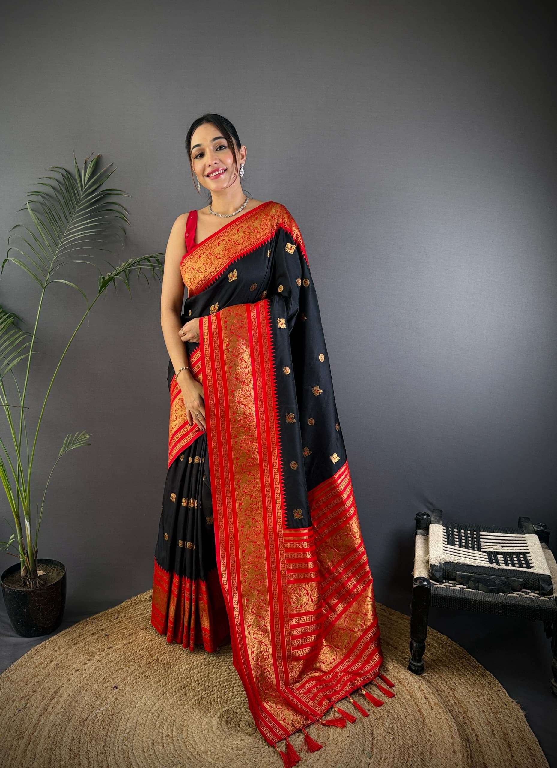 BRAHMOS BY ASLIWHOLESALE SOFT SILK ZARI SAREES - 00230
