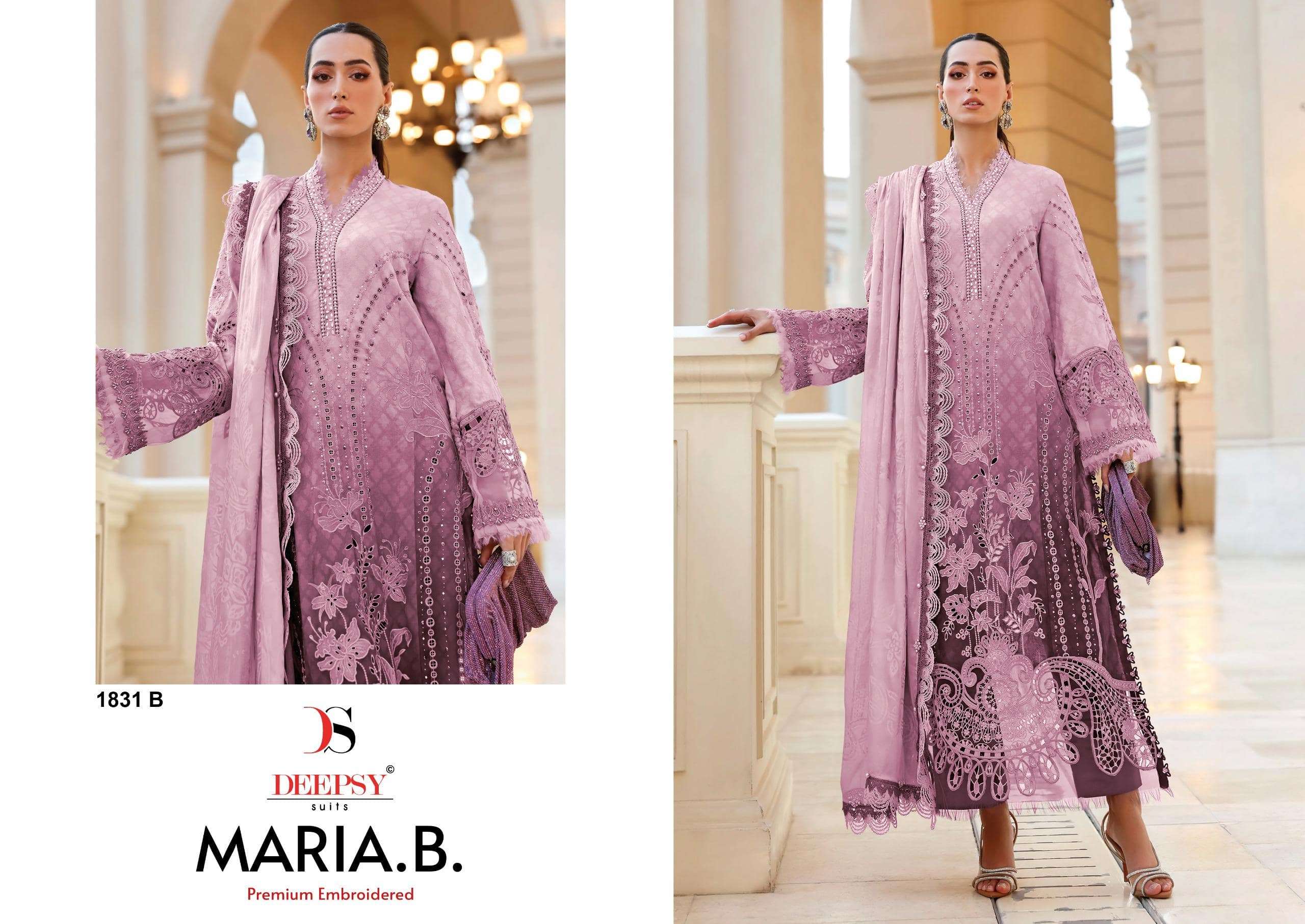 DEEPSY SUIT MARIA.B 1831 A TO D SERIES COTTON EMBROIDERY PAKISTANI SUIT-00011