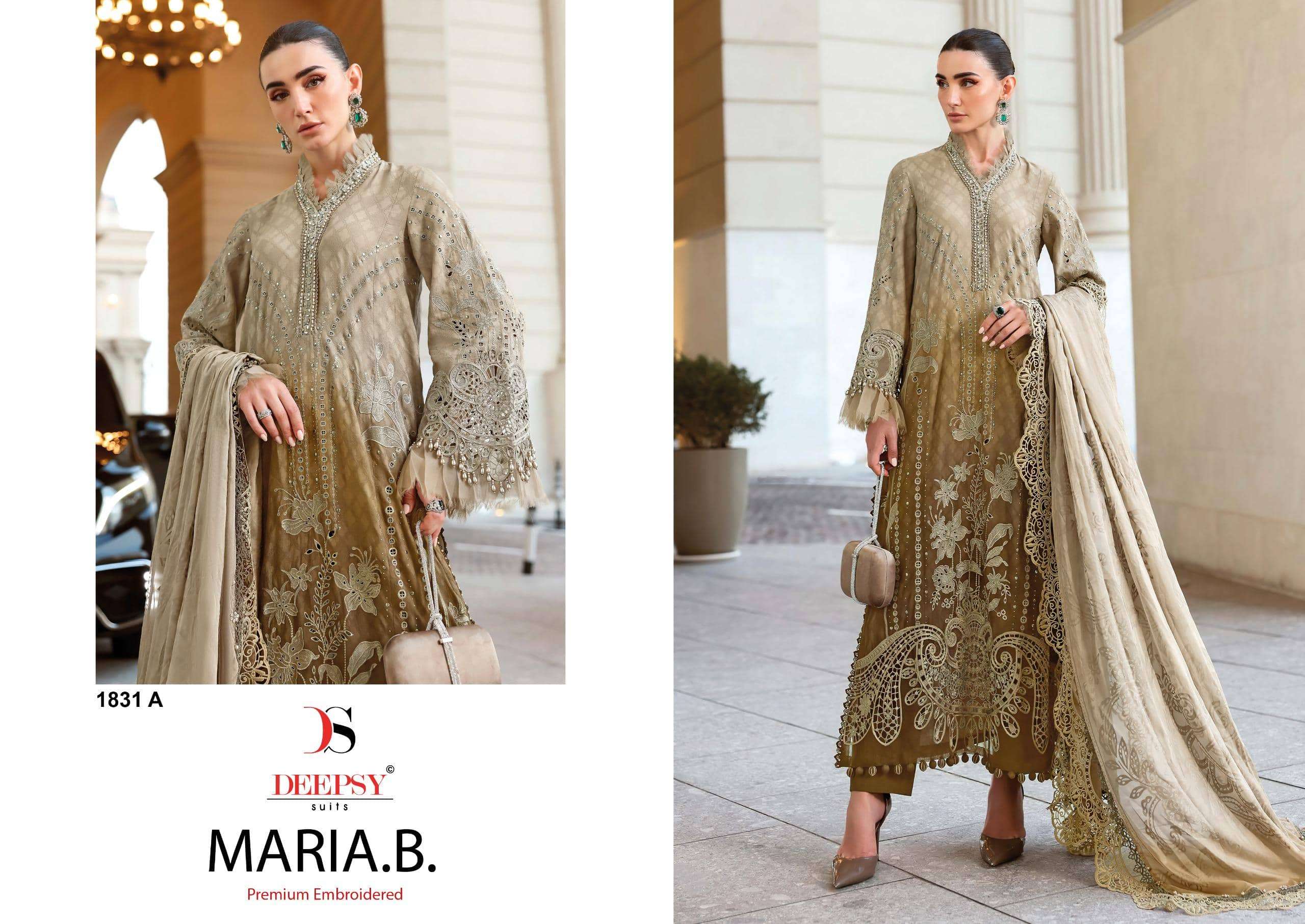 DEEPSY SUIT MARIA.B 1831 E TO I SERIES COTTON EMBROIDERY PAKISTANI DRESSES-00011