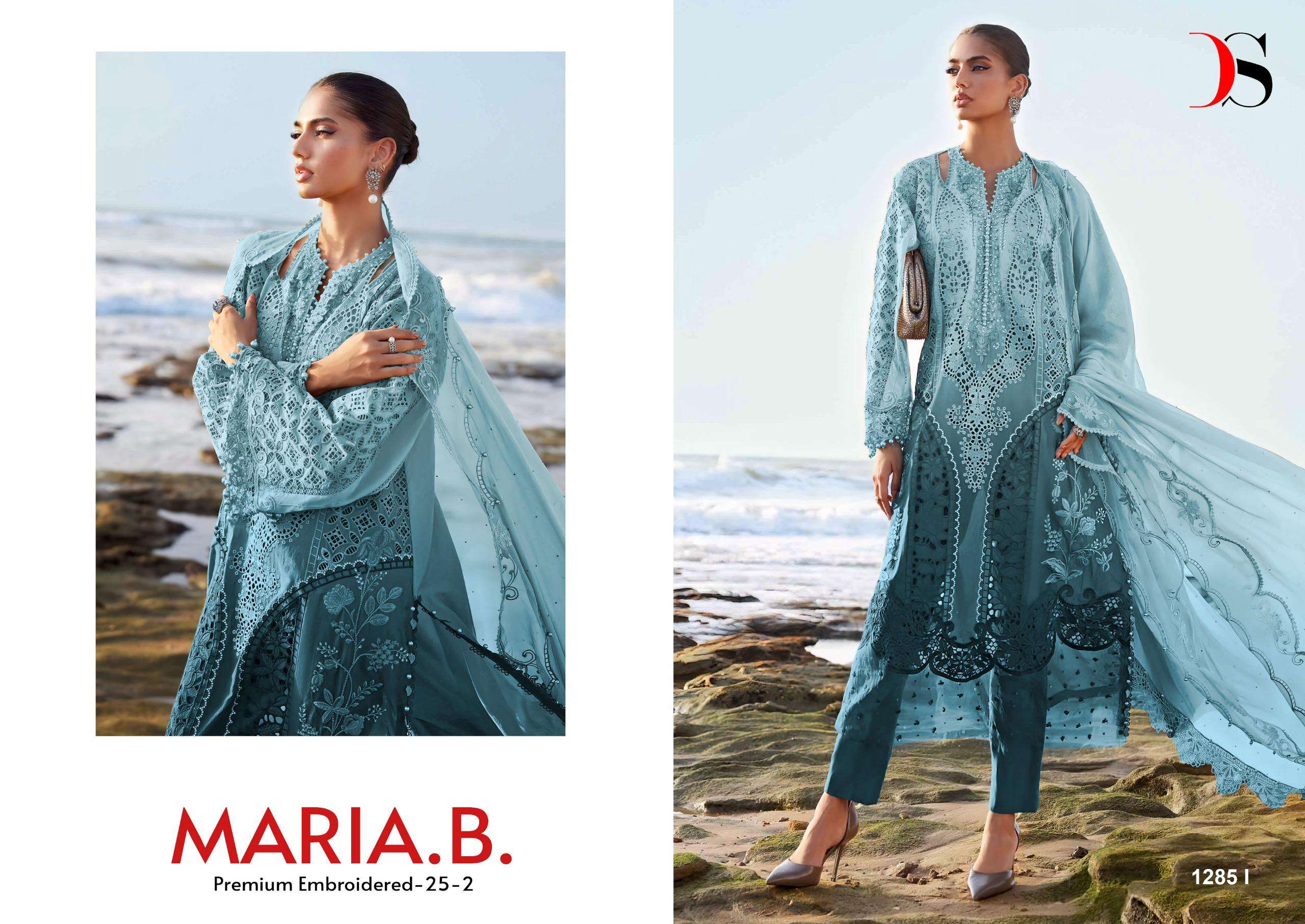 DEEPSY SUITS MARIA B  1285 I TO 1285 M SERIES PURE COTTON EMBROIDERY PAKISTANI DRESSES-00201