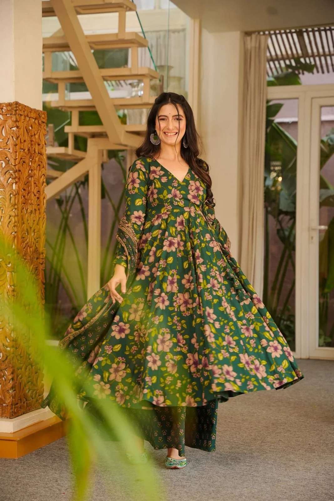 DEVI VOL-15 BY ASLIWHOLESALE COTTON SILK STITCHED ANARKALI SUIT-00013