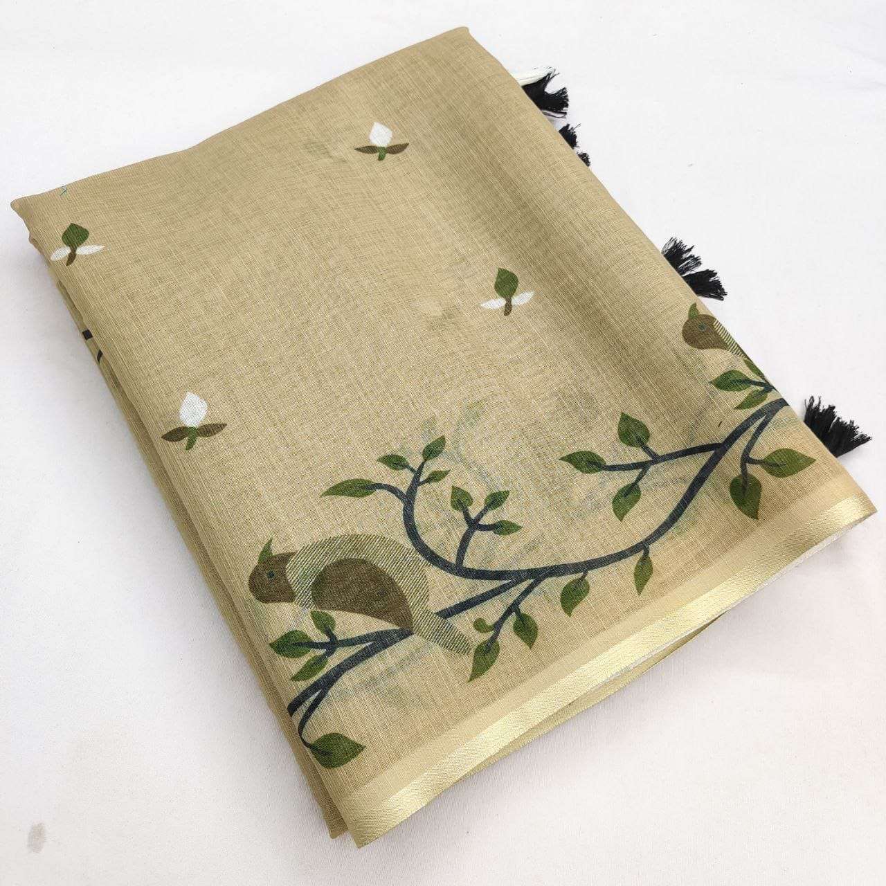 DEVYANI VOL-201 BY ASLIWHOLESALE LINEN COTTON PRINTED SAREES - 00259