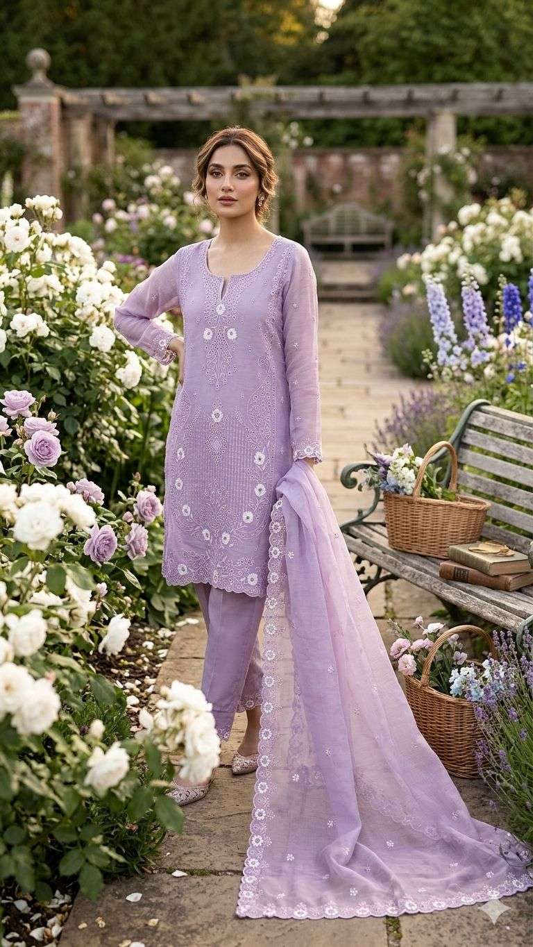 DN-576 BY ASLIWHOLESALE CRUNCHY SILK EMBROIDERY DRESSES - 00232