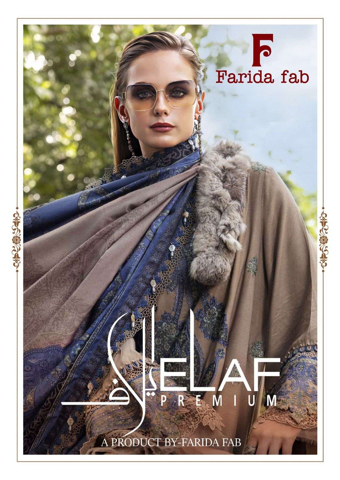 FARIDA FAB ELAF PREMIUM 1001 TO 1006 SERIES COTTON PREMIUM UNSTITCHED PAKISTANI DRESSES-0062