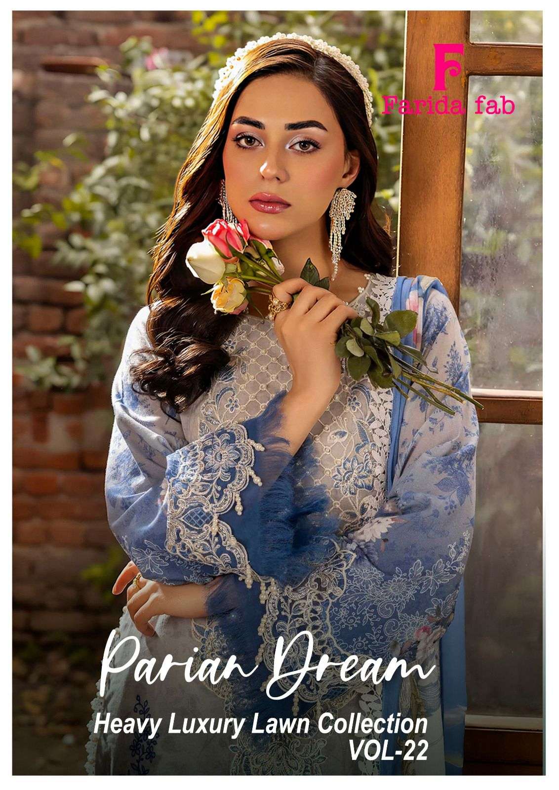 FARIDA FAB PARIAN DREAM VOL-22 1001 TO 1006 SERIES COTTON PRINTED UNSTITCHED DRESSES-00062