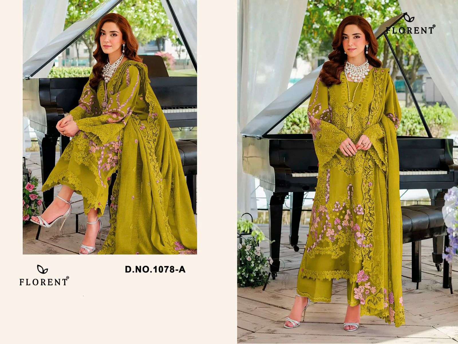 FLORENT 1078 A TO D SERIES CAMBRIC COTTON EMBROIDERY PAKISTANI DRESSES-00062
