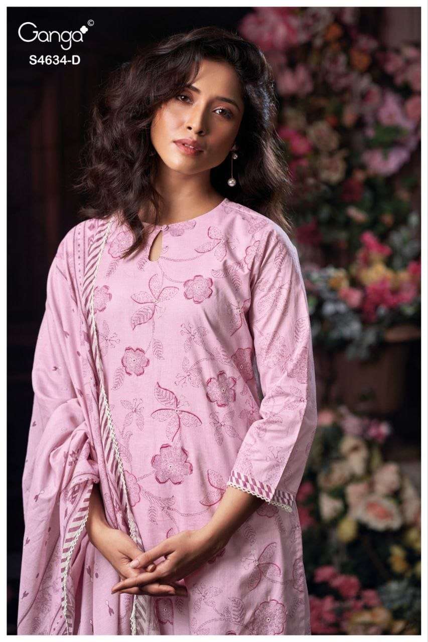 GANGA FASHION AISHAEL S-4634 SERIES COTTON PRINTED DRESSES-00252