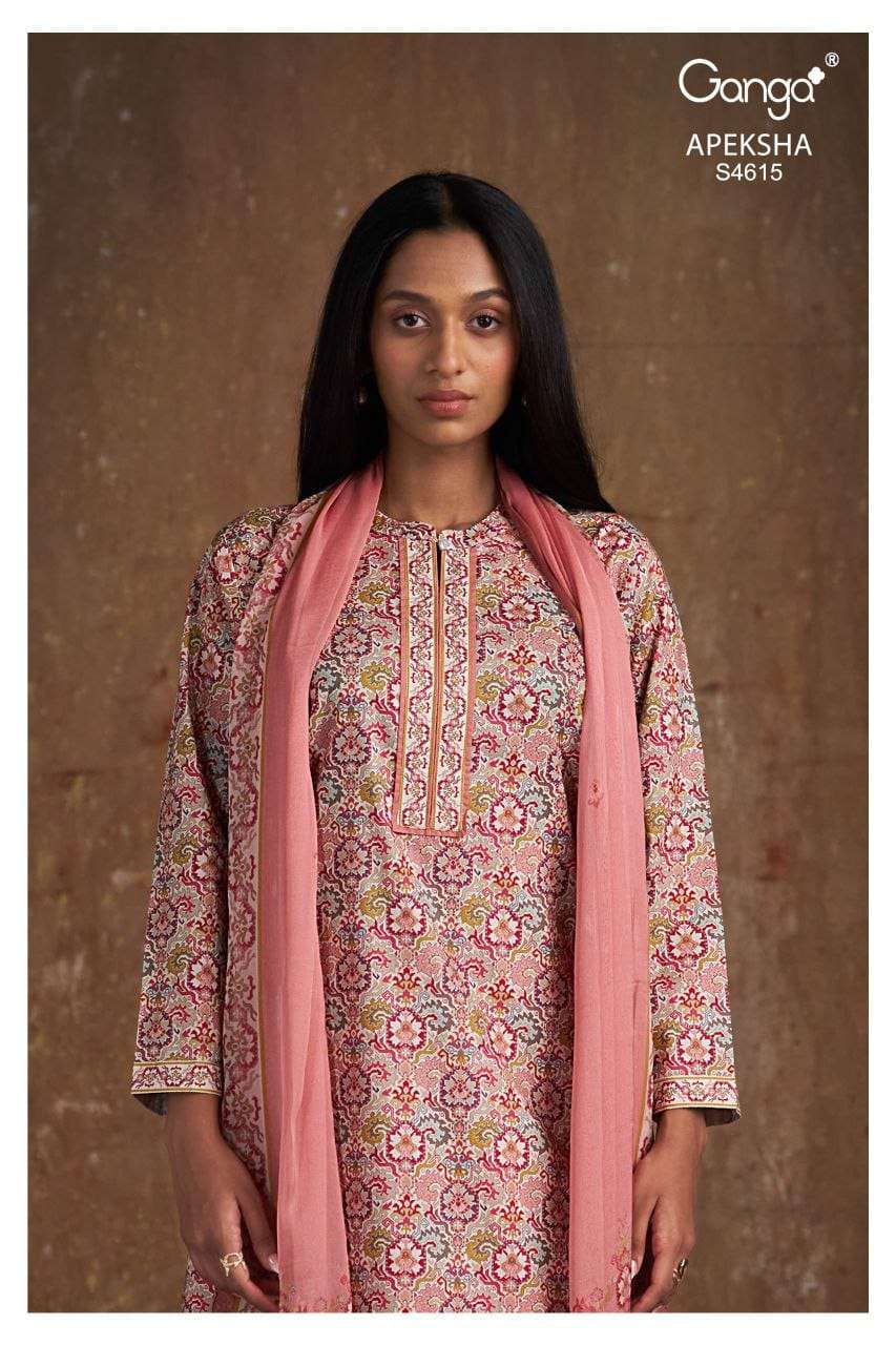 GANGA FASHION APEKSHA S-4615 SERIES COTTON PRINTED PREMIUM DRESSES-00252