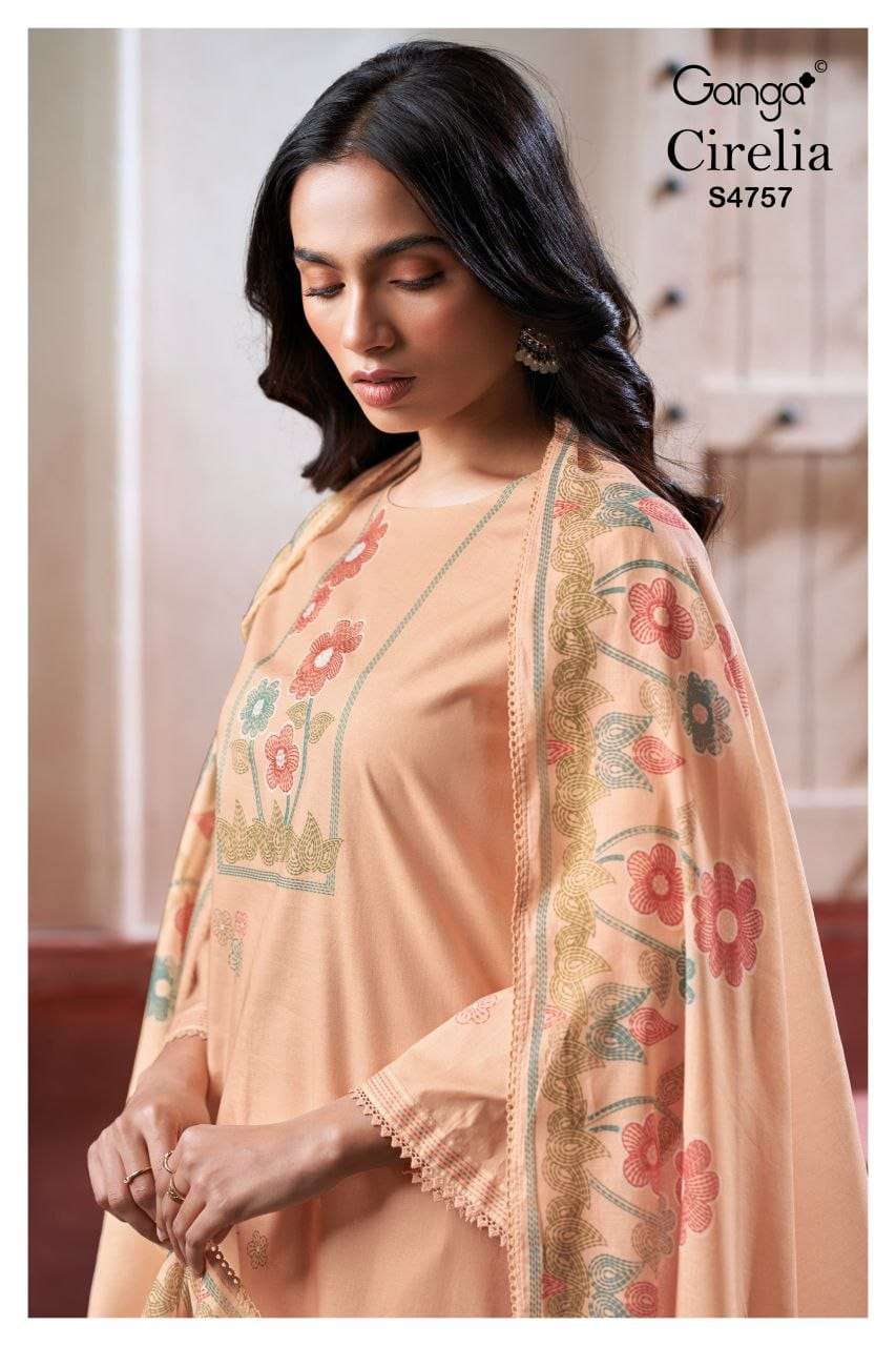 GANGA FASHION CIRELIA S-4757 SERIES COTTON PREMIUM PRINTED SUIT-00252