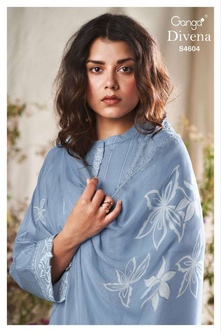 GANGA FASHION DIVENA S-4604 SERIES COTTON PREMIUM PRINTED SUIT-00252
