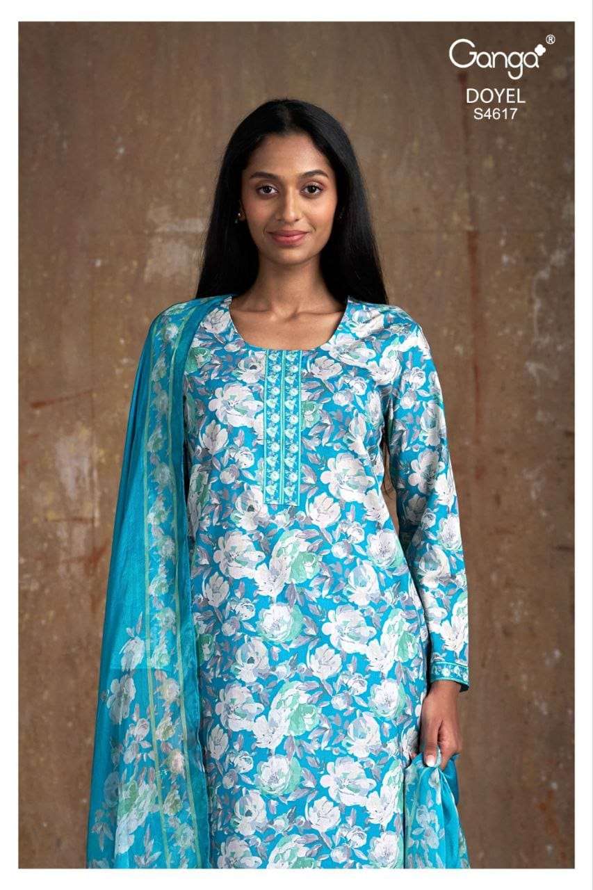 GANGA FASHION DOYEL S-4617 SERIES COTTON PREMIUM PRINTED DRESSES-00252