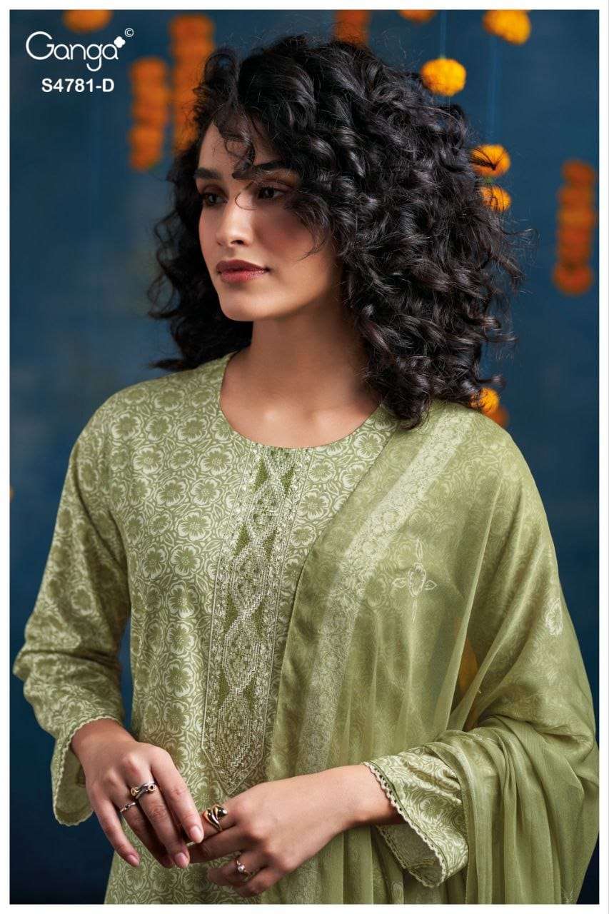 GANGA FASHION ELISE S-4781 SERIES COTTON PRINTED DRESSES - 00262
