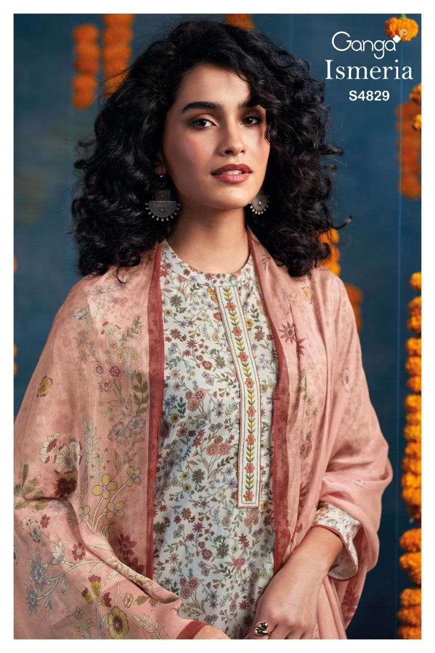 GANGA FASHION ISMERIA S-4829 SERIES COTTON PRINTED DRESSES - 00252