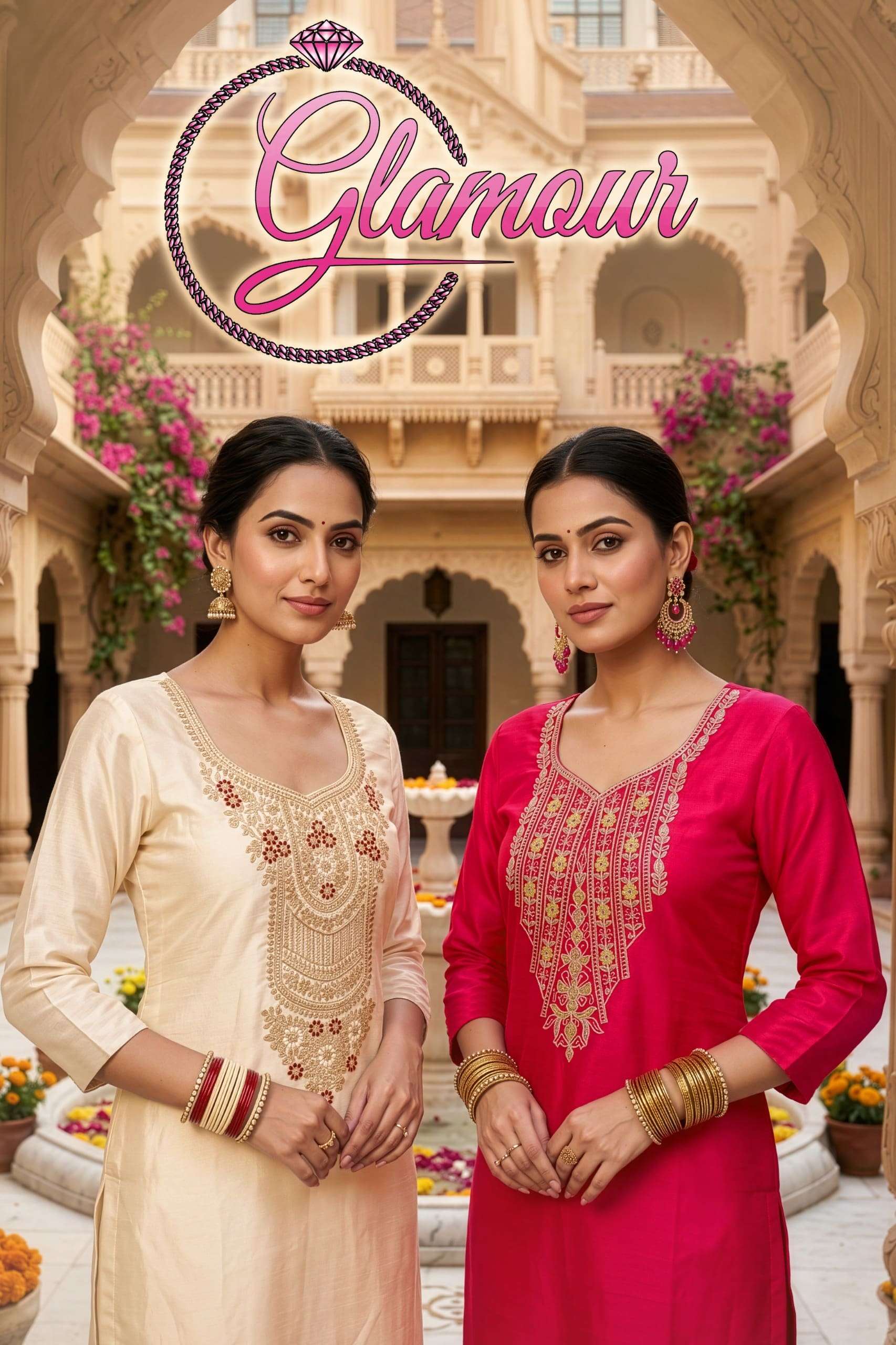 GLAMOUR BY ASLIWHOLESALE ROMAN SILK EMBROIDERY SHARARA SUITS - 00320