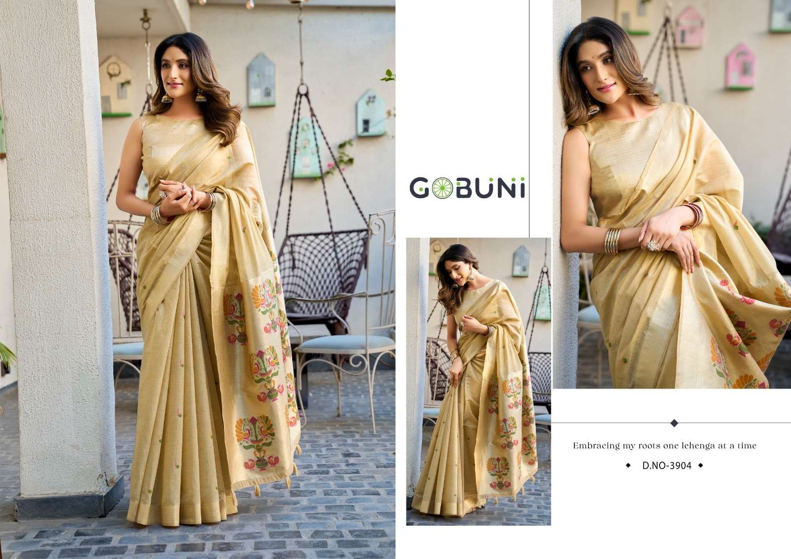 GOBUNI SURBHI 3901 TO 3906 SERIES PAITHANI COTTON JACQUARD PRINTED SAREES-00137