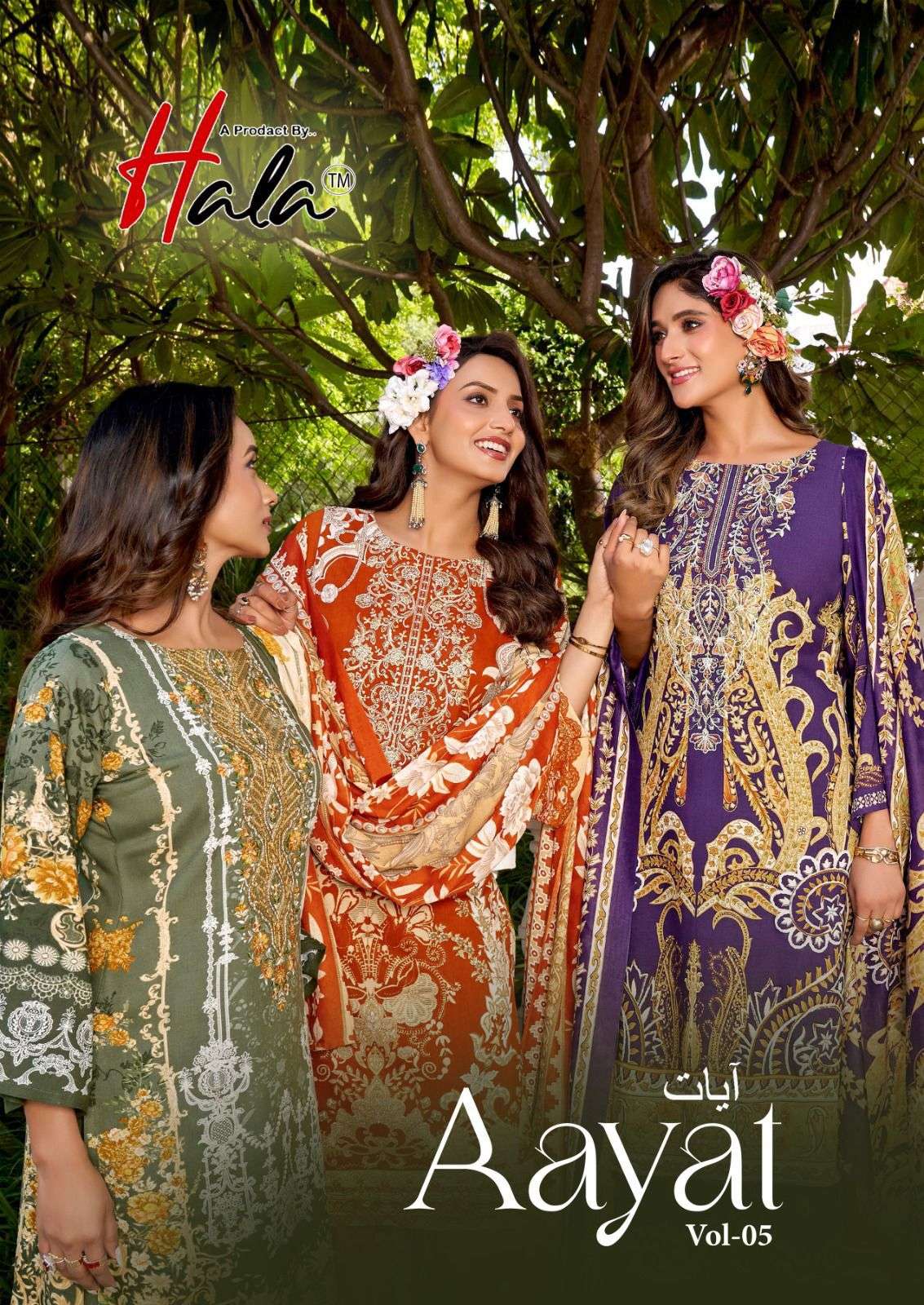 HALA AAYAT VOL-05 5001 TO 5008 SERIES COTTON PRINTED UNSTITCHED PAKISTANI SUIT-00062