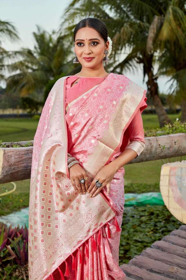 HASHRAT BY ASLIWHOLESALE KANJIVARAM SILK SATIN SAREES-00125