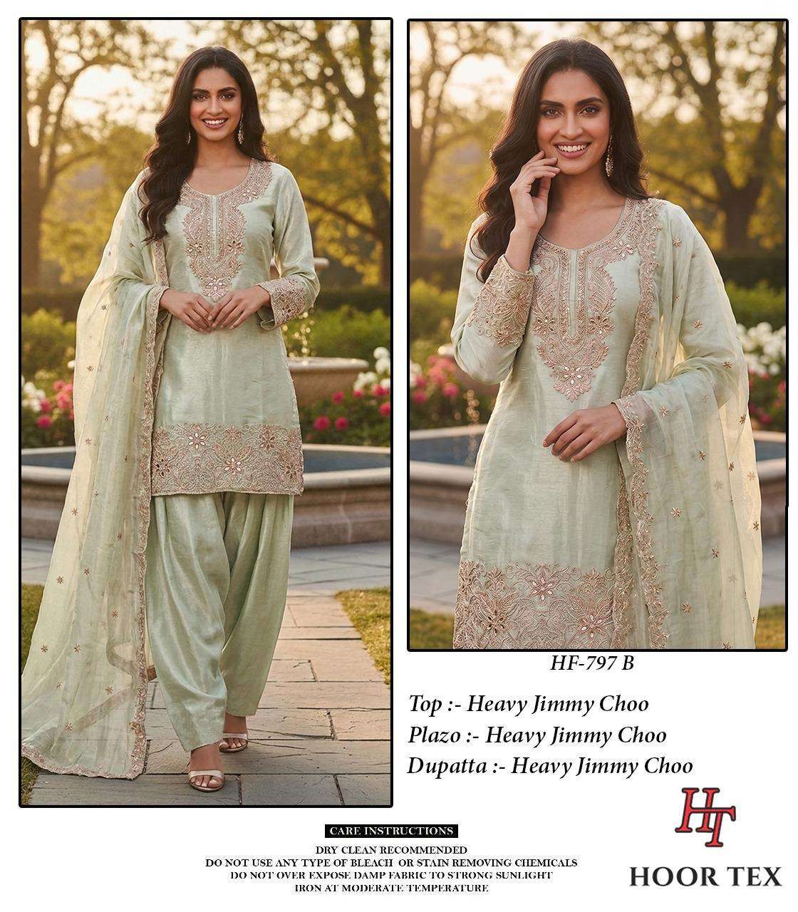 HOOR TEX HF-797 A TO D SERIES JIMMY CHOO EMBROIDERY STITCHED PAKISTANI SUIT-00020