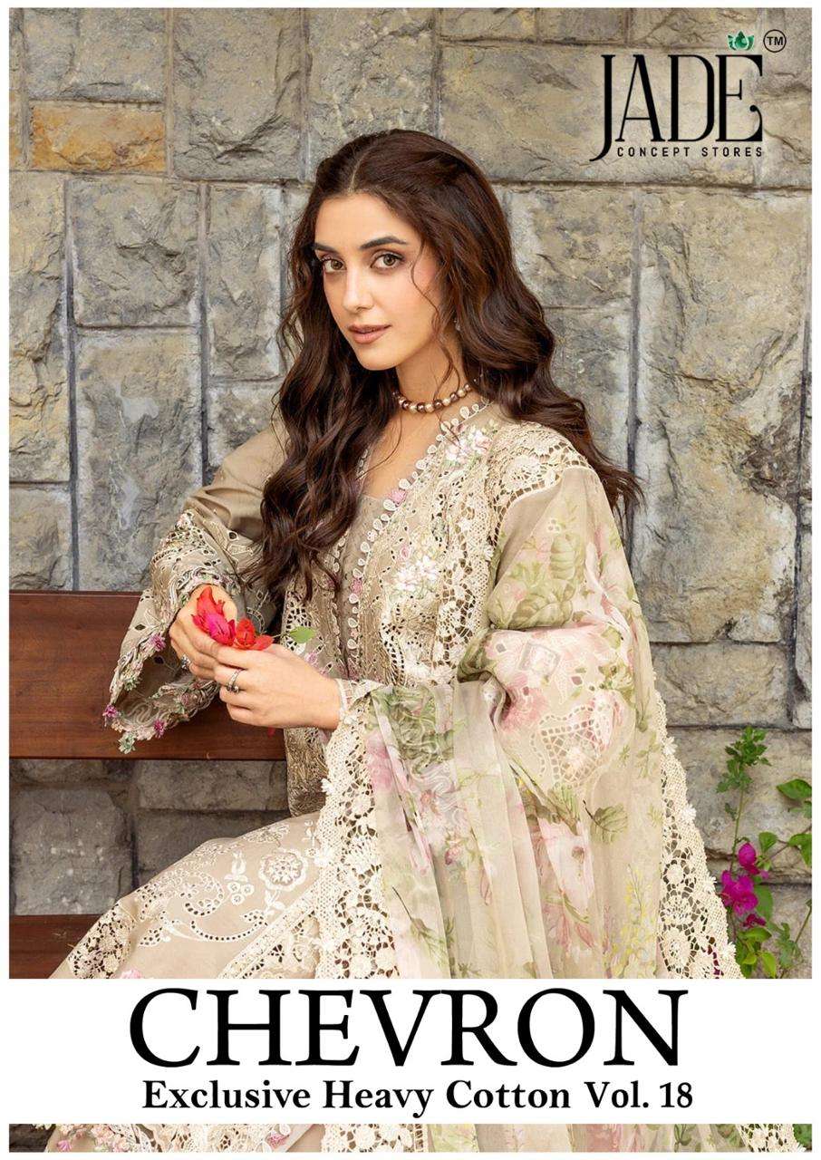 JADE CHEVRON VOL-18 171 TO 176 LAWN COTTON EMBROIDERY UNSTITCHED PAKISTANI SUIT-00015