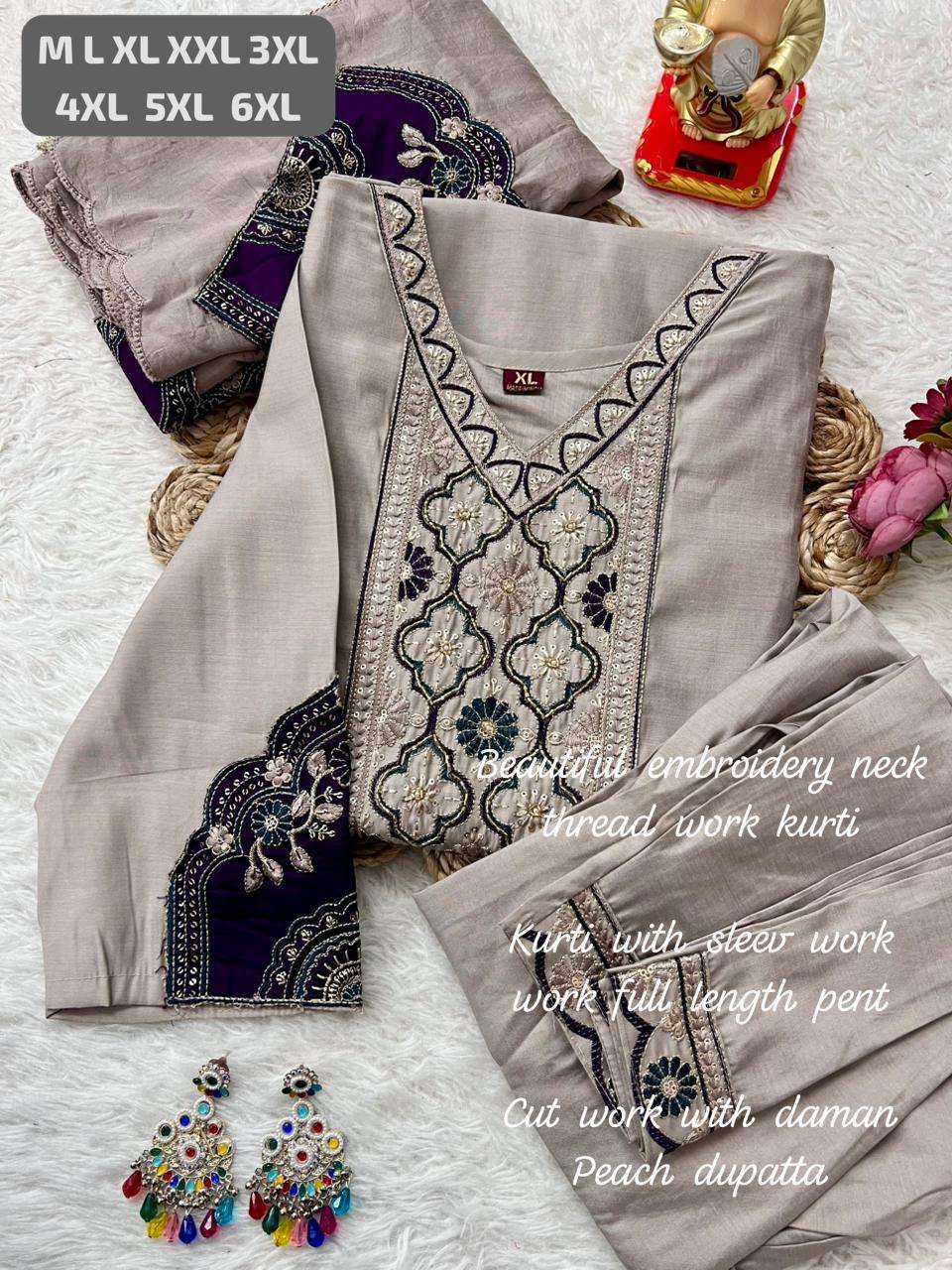 JYOTI VOL-454 BY ASLIWHOLESALE VISCOSE EMBROIDERY STITCHED DRESSES - 00233