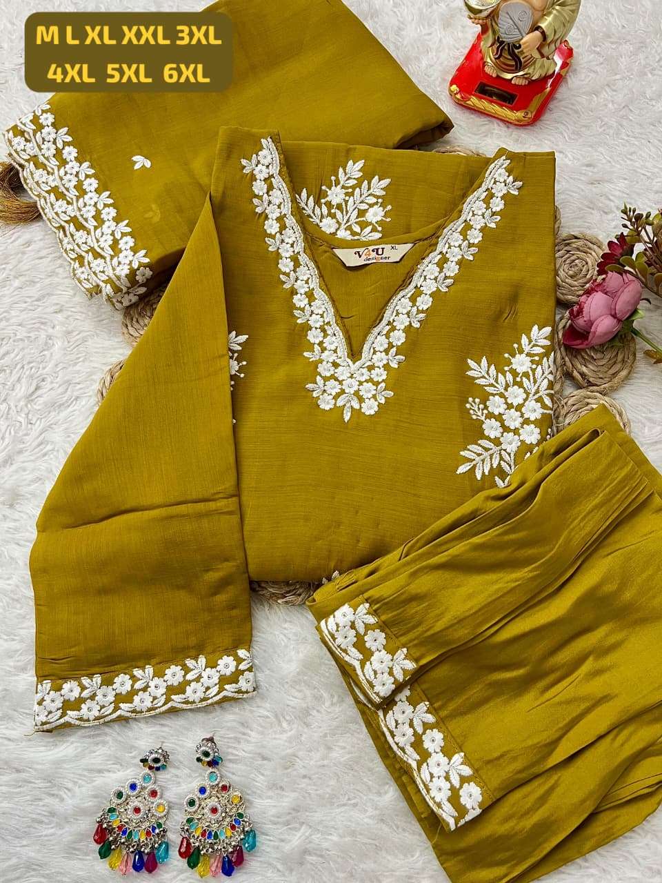 JYOTI VOL-457 BY ASLIWHOLESALE CHANDERI EMBROIDERY STITCHED DRESSES - 00233