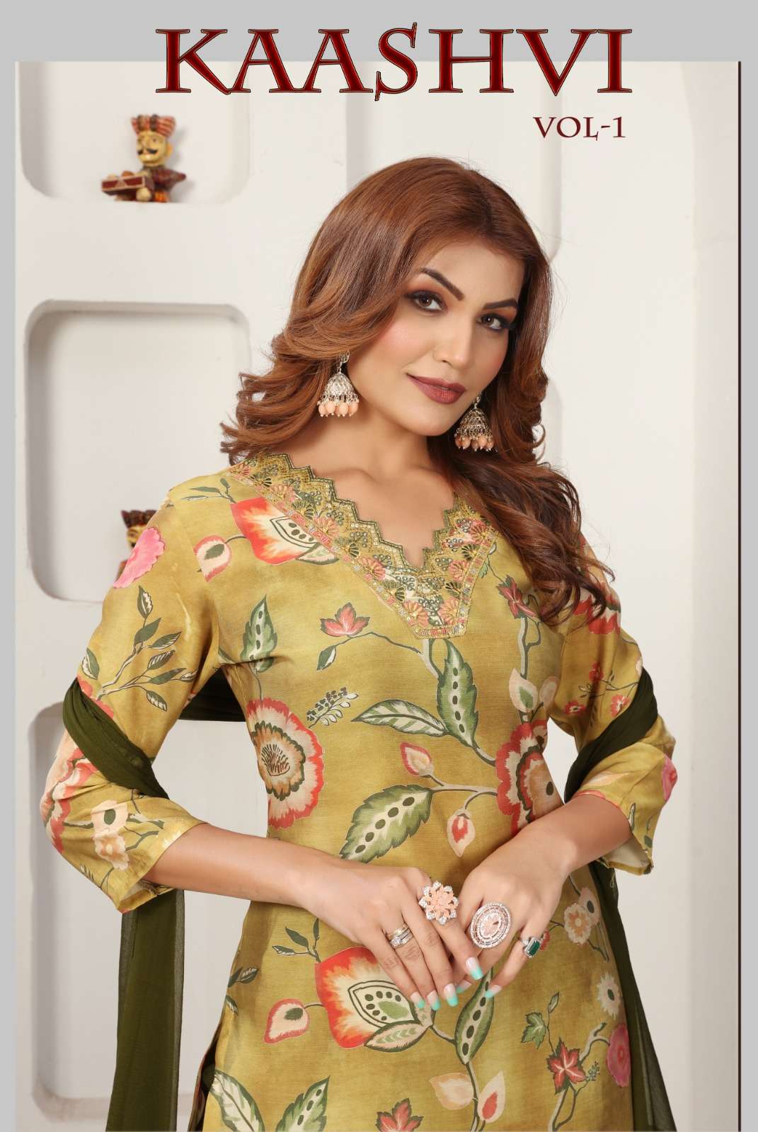 KAASHVI VOL-1 BY ASLIWHOLESALE CHANDERI SILK STITCHED DRESSES - 00265