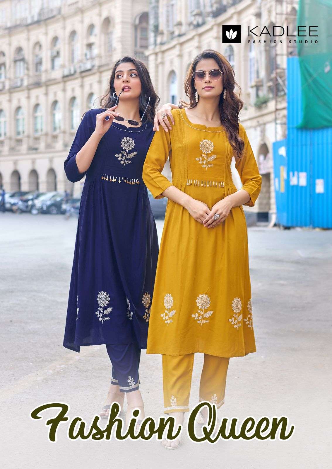KADLEE FASHION QUEEN 2001 TO 2006 SERIES RAYON PRINTED STITCHED KURTI SET-00014