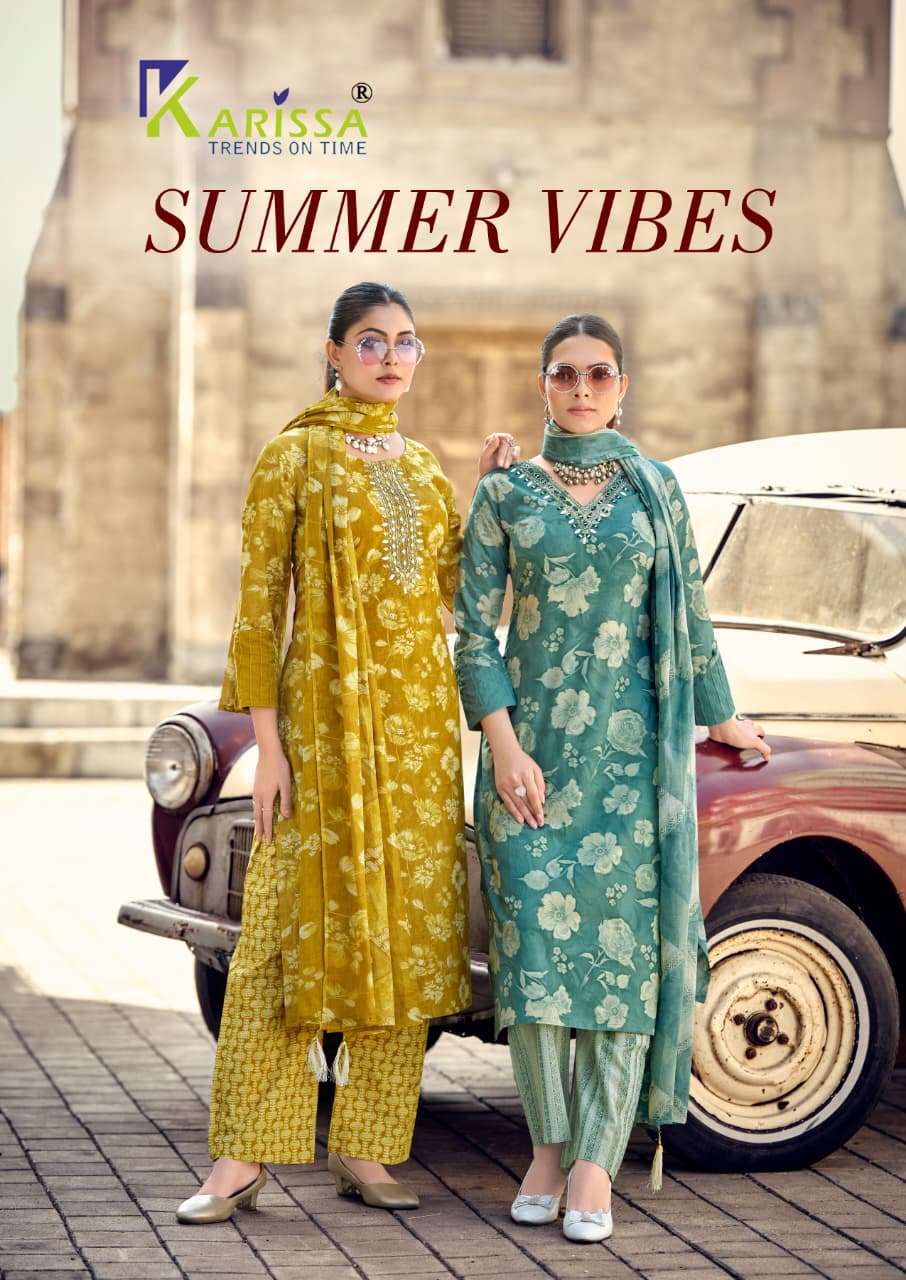 KARISSA SUMMER VIBES 1001 TO 1006 SERIES COTTON PRINTED STITCHED SUIT-00140