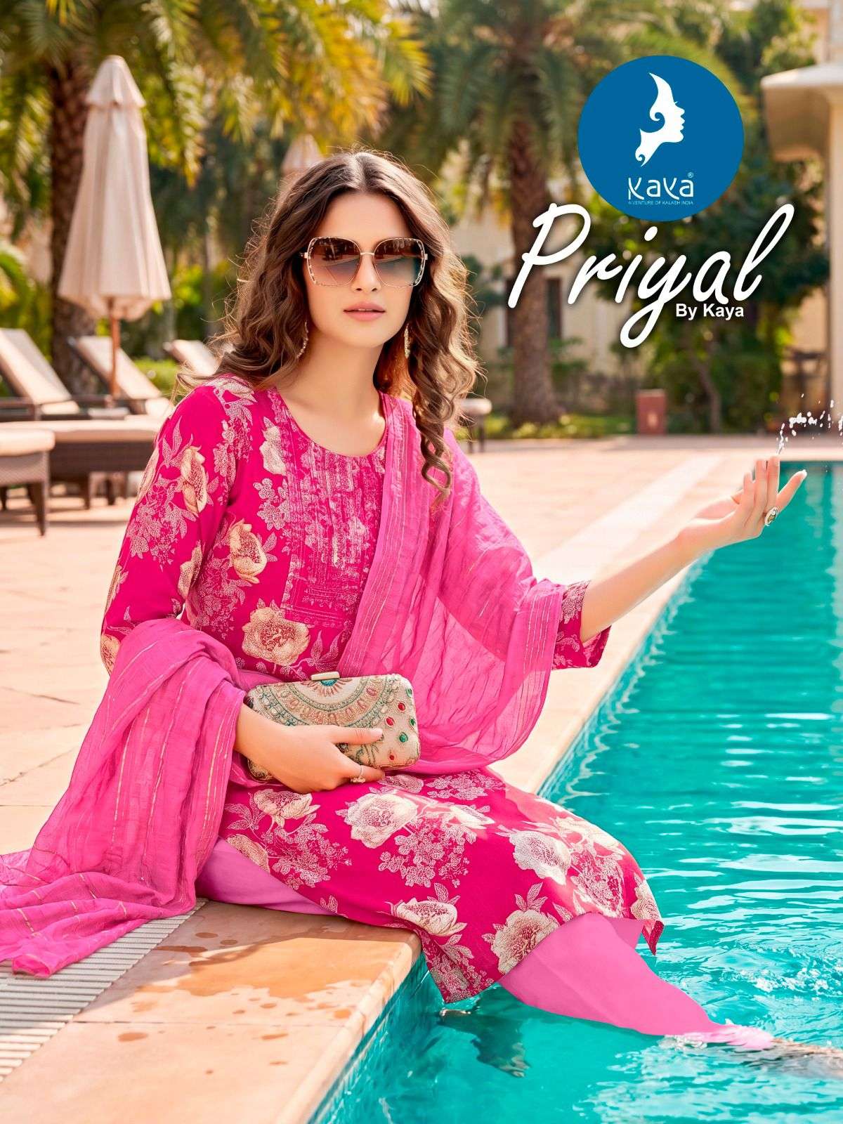 KAYA PRIYAL 01 TO 06 SERIES RAYON FOIL PRINTED STITCHED DRESSES-00140