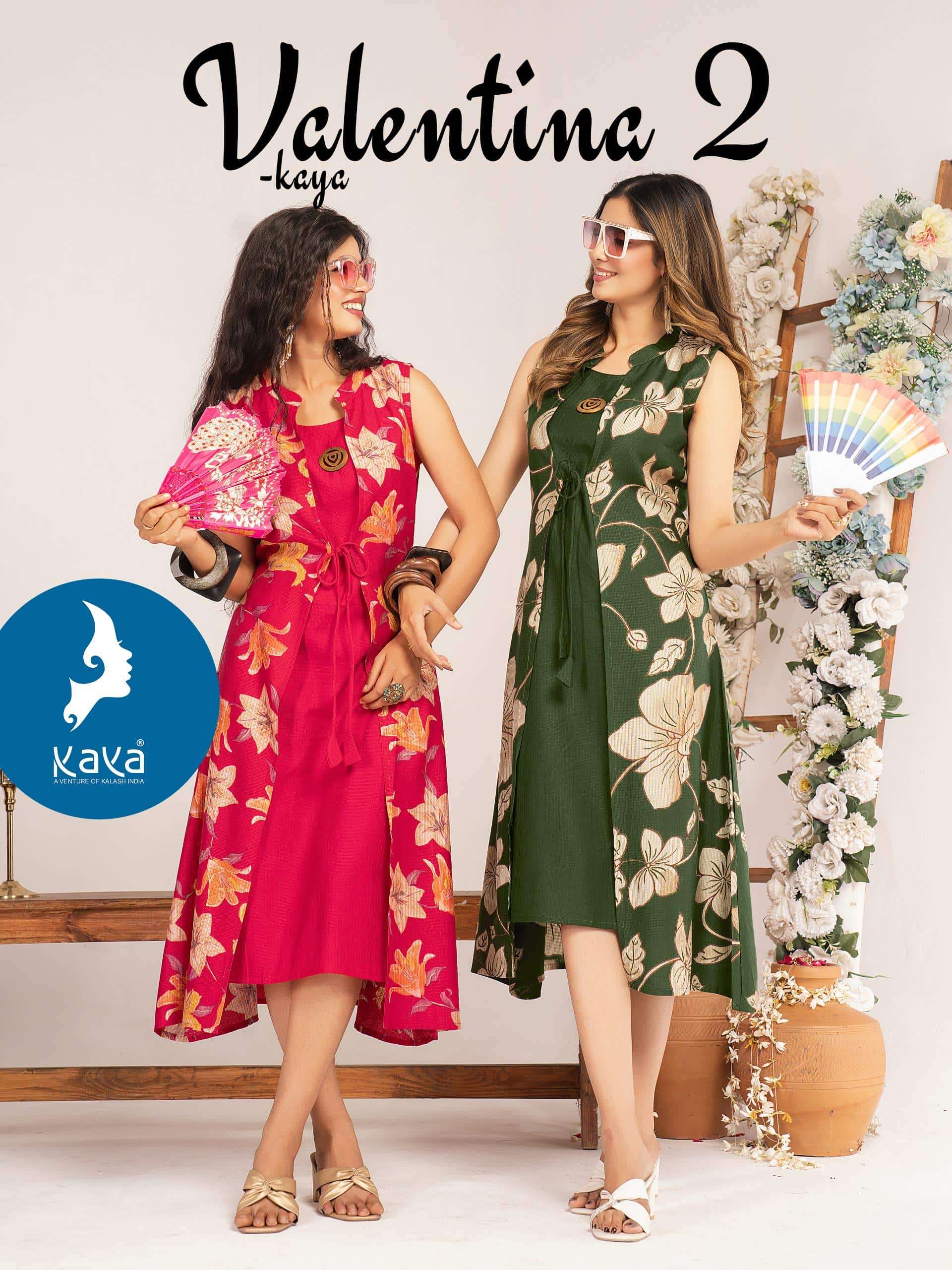 KAYA VALENTINA VOL-02 01 TO 06 SERIES ANARKALI BERLIN PRINTED KURTIS SET-00014