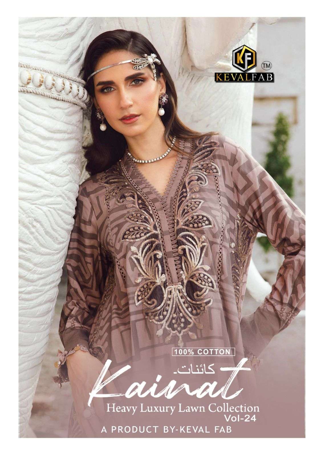 KEVAL FAB KAINAT VOL-24 24001 TO 24006 SERIES COTTON PRINTED UNSTITCHED SUIT-00062
