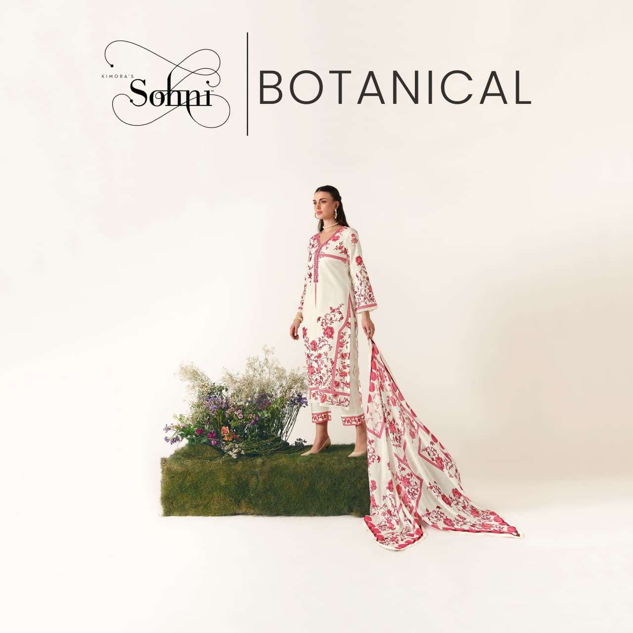 KIMOR BOTANICAL 771 TO 774 SERIES COTTON LAWN PRINTED DRESSES-00028