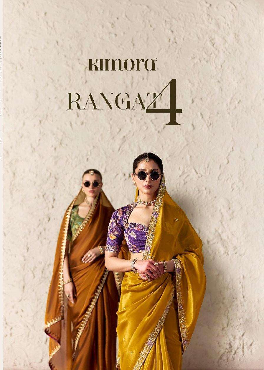 KIMOR RANGAT VOL-4 S-2331 TO S-2345 SERIES TISSUE EMBROIDERY SAREES-00004