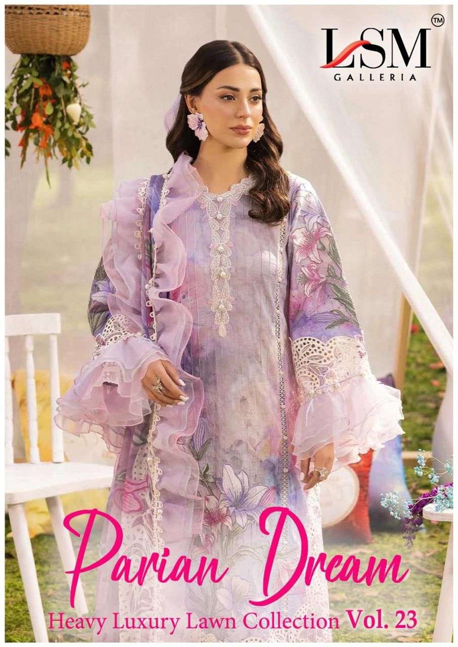 LSM GALLERIA PARIAN DREAM VOL-23 2301 TO 2306 SERIES LAWN PRINTED PAKISTANI SUIT SET-00062
