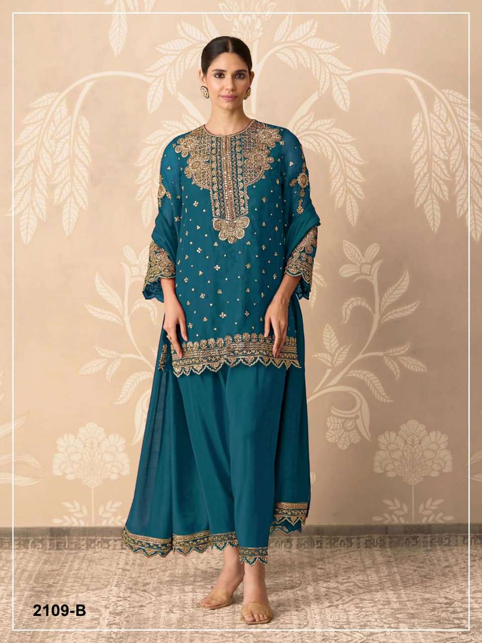 MADHURIMA BY ASLIWHOLESALE BLOOMING GEORGETTE EMBROIDERY DRESSES - 00265