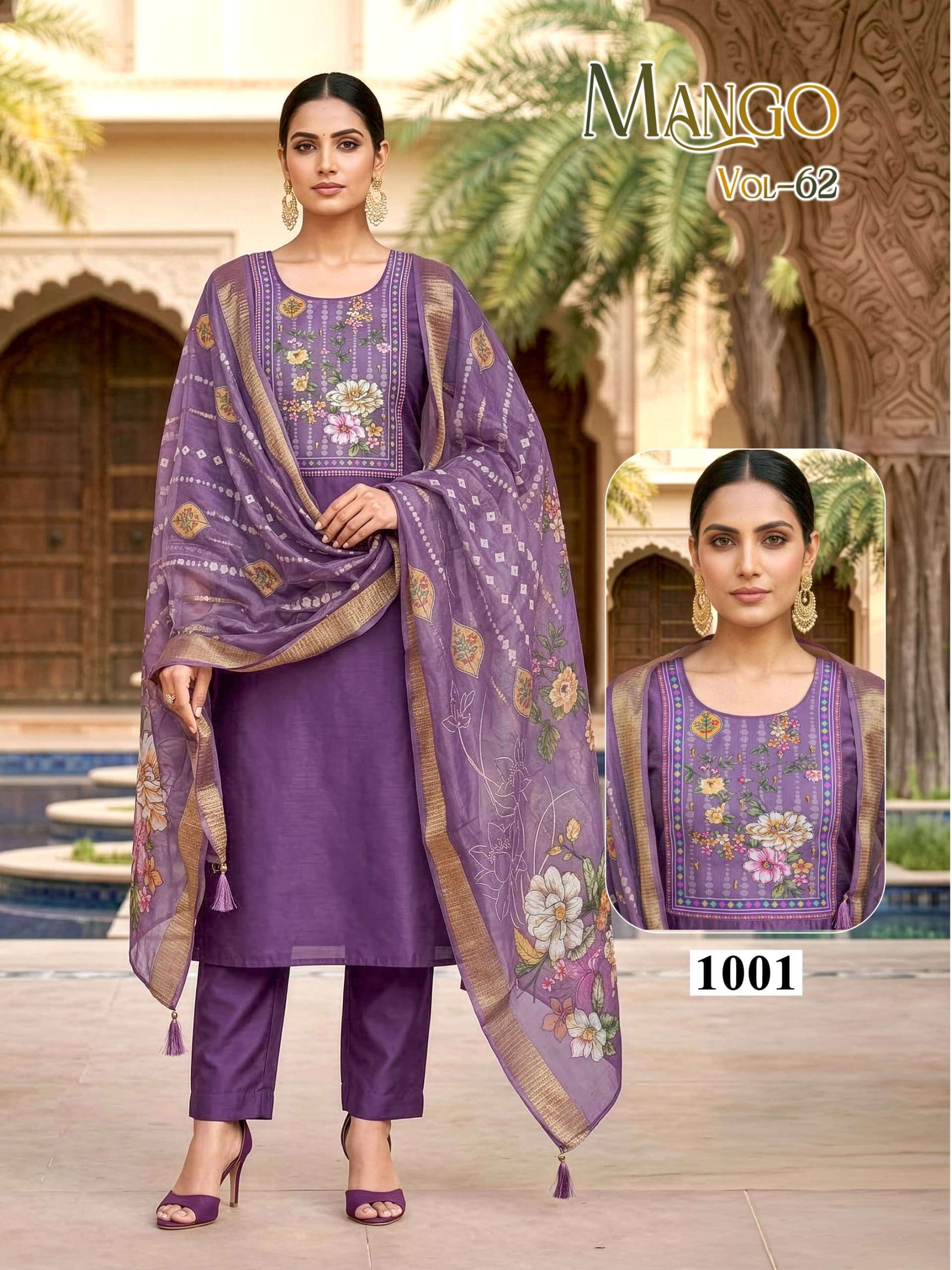 MANGO VOL-62 BY ASLIWHOLESALE ROMAN SILK PRINTED DRESSES - 00320