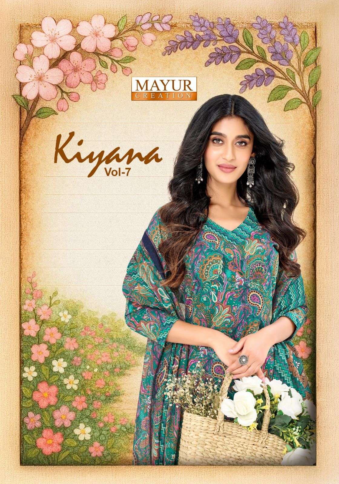 MAYUR CREATION KIYANA VOL-07 7001 TO 7010 SERIES COTTON UNSTITCHED SUIT SET-00062