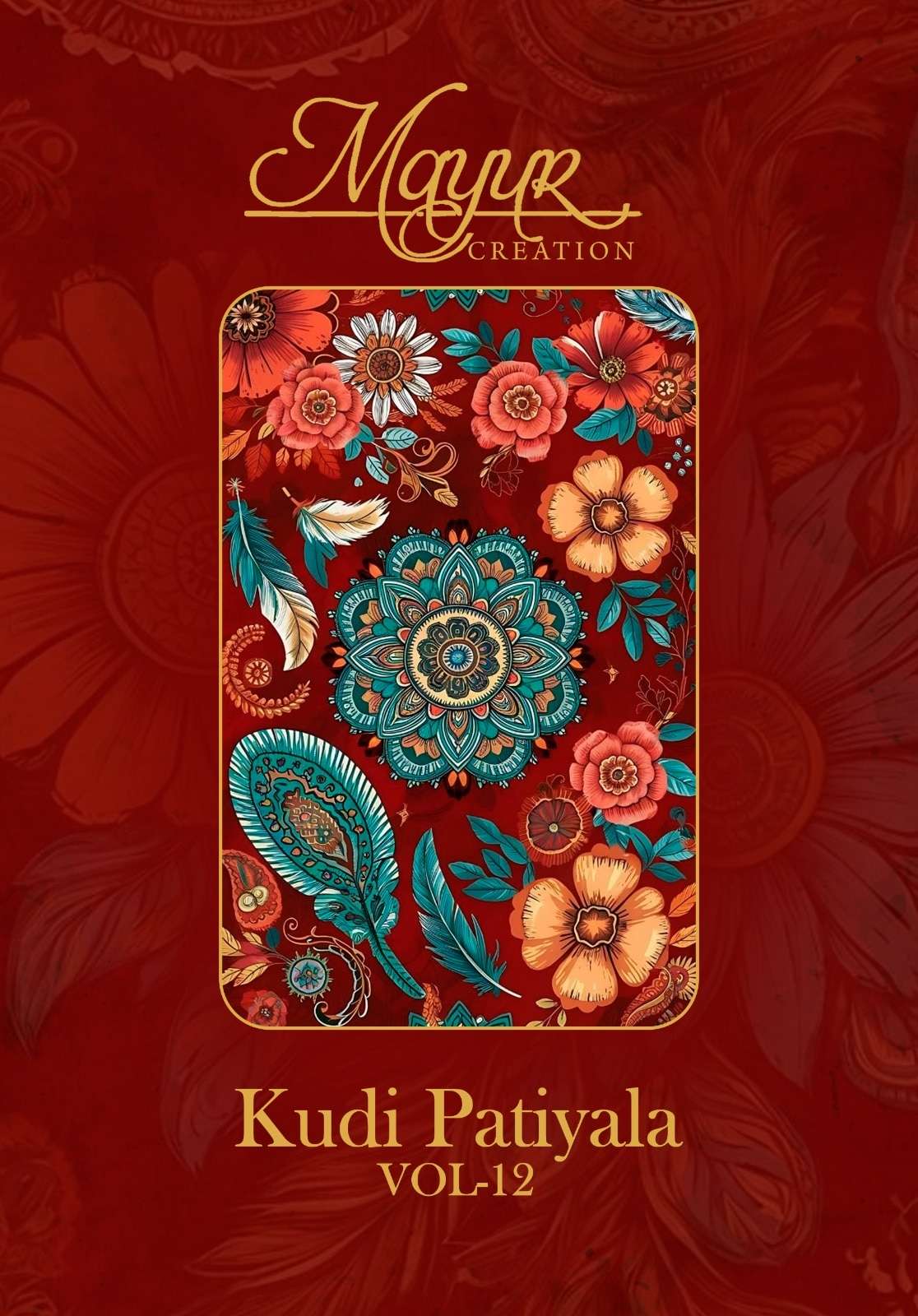MAYUR CREATION KUDI PATIYALA VOL-12 12001 TO 120010 SERIES COTTON UNSTITCHED SUIT-00015