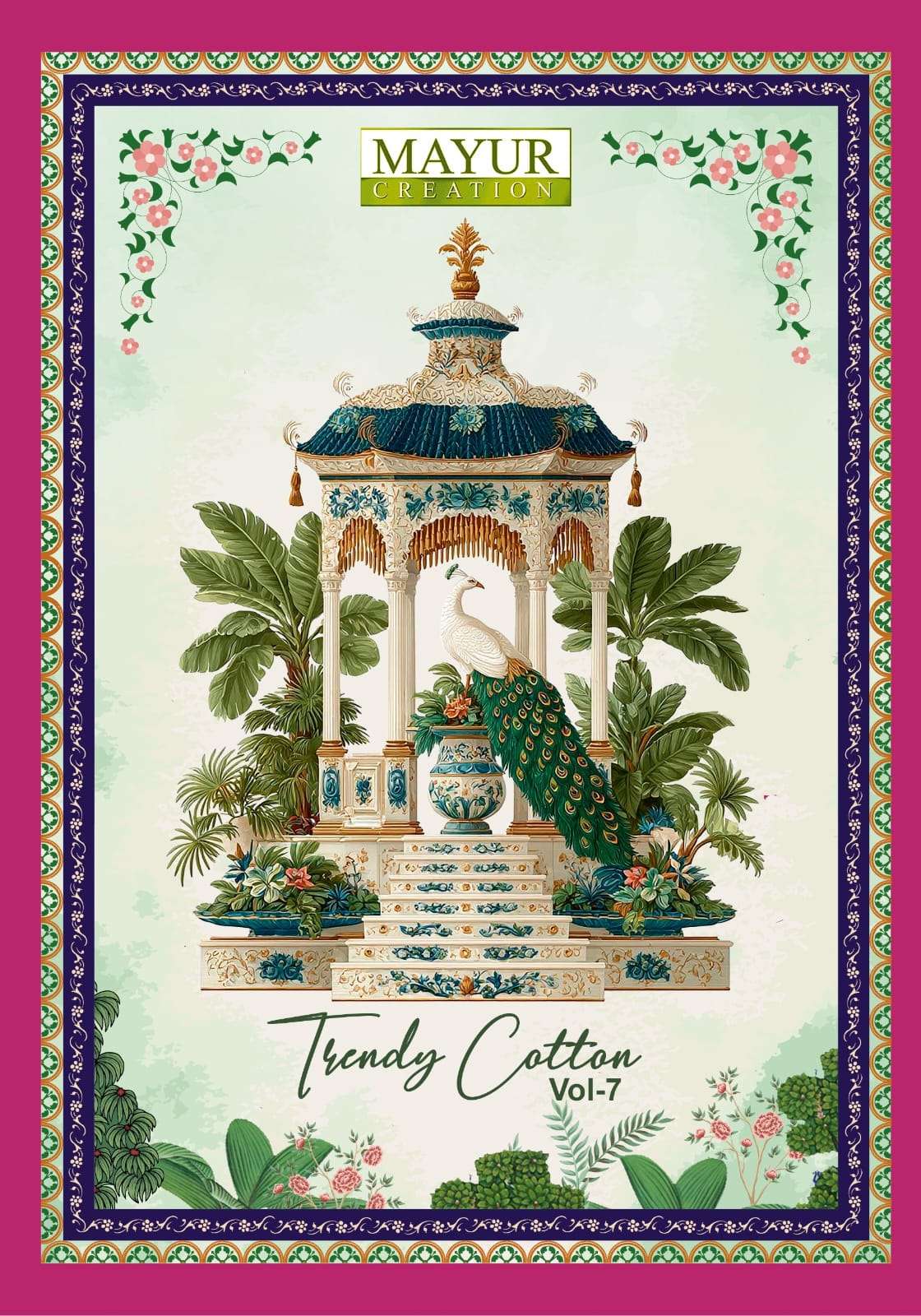 MAYUR CREATION TRENDY COTTON VOL-7 7001 TO 7010 SERIES COTTON UNSTITCHED SUIT-00015