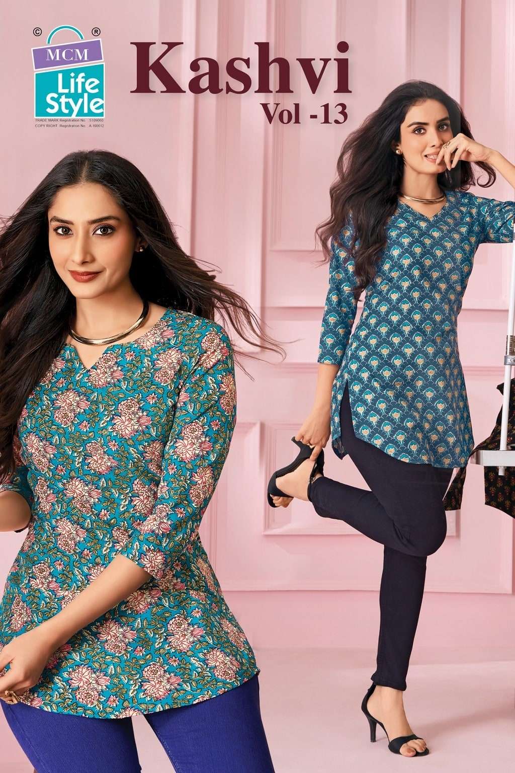 MCM LIFESTYLE KASHVI VOL-13 1305 TO 1314 SERIES COTTON STITCHED KURTIS SET-00015