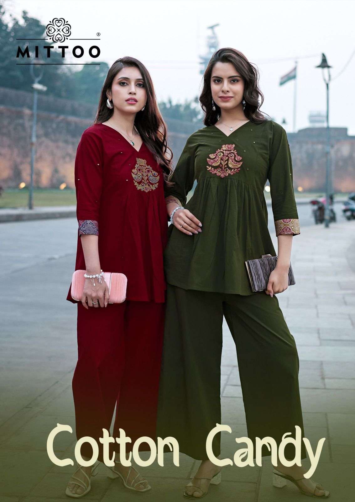 MITTOO COTTON CANDY 3001 TO 3004 SERIES COTTON PRINTED STITCHED CO-ORD SET-00014