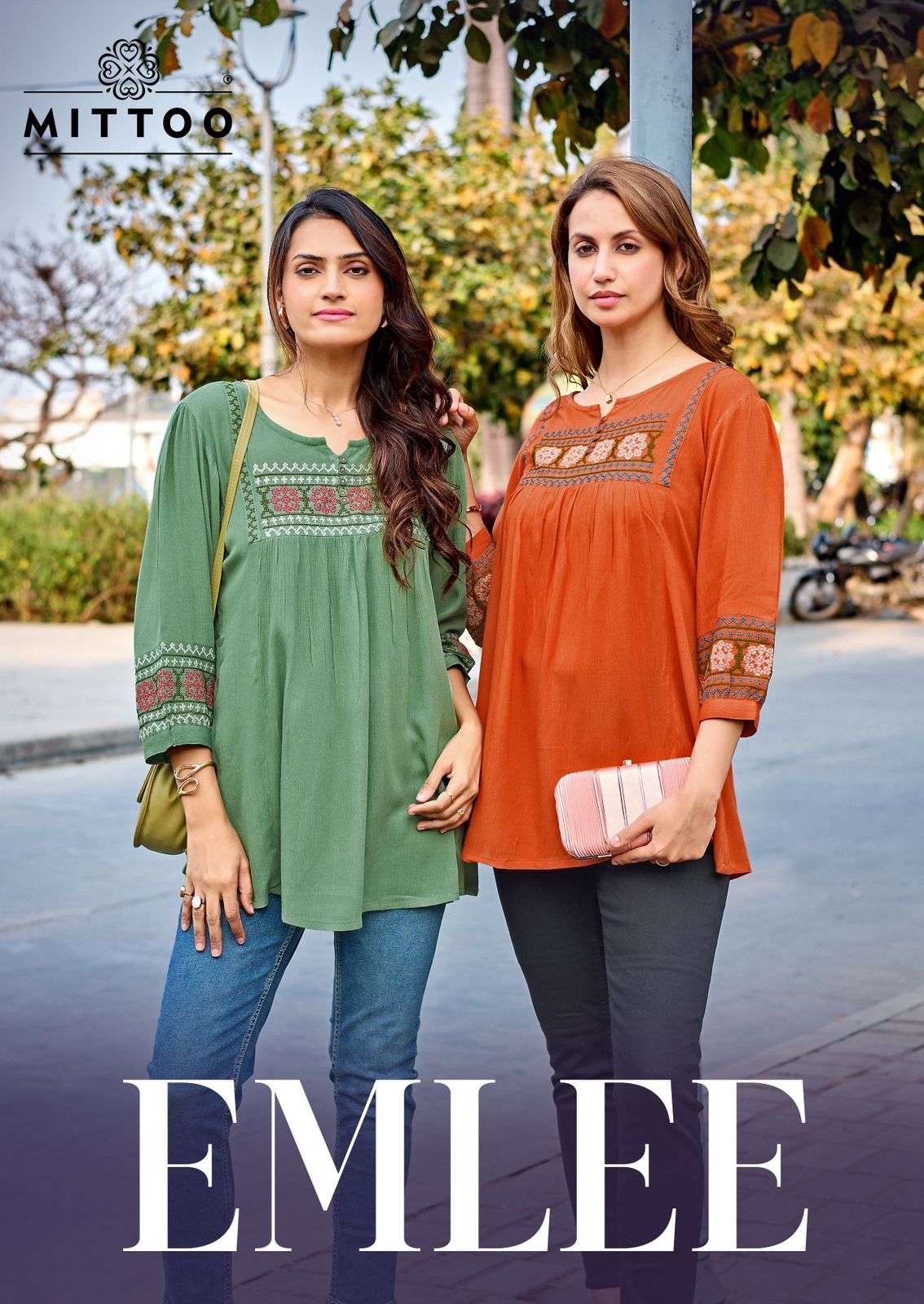 MITTOO EMLEE 3001 TO 3006 SERIES RAYON STITCHED TUNICS-00014